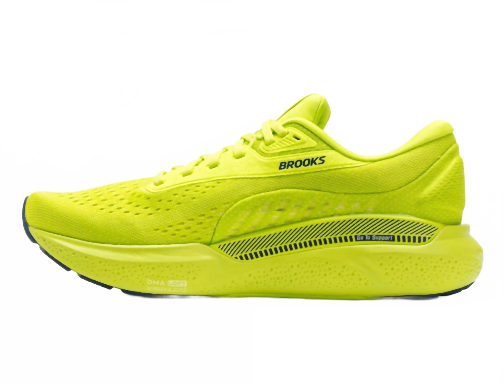 Men's Adrenaline Gts 24 Shoes In Acid Lime/ Sunny Lime by BROOKS