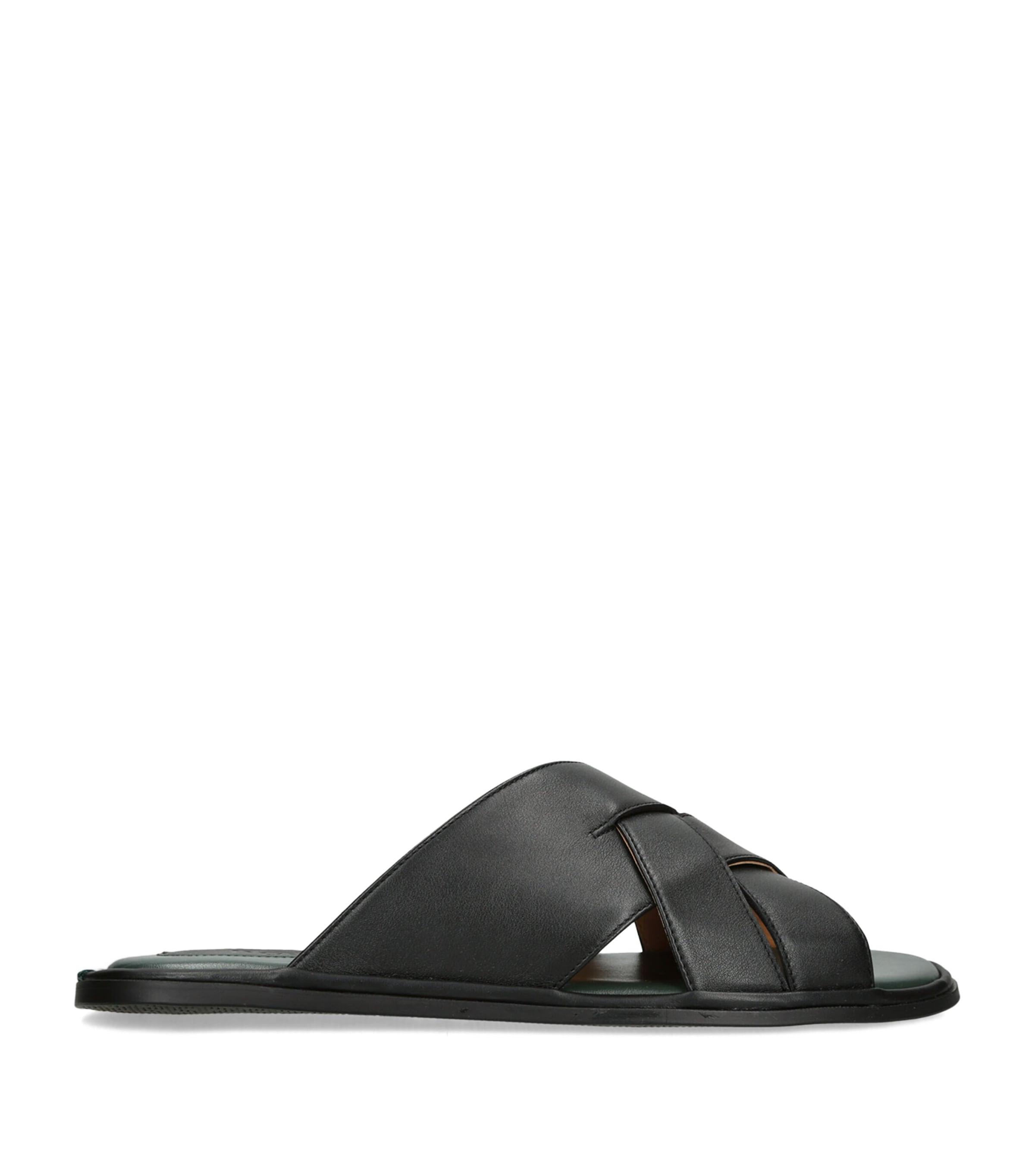 Brotini Leather Cross-Strap Sandals by BROTINI