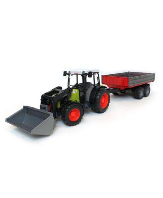1/16 Claas Nectis tractor with Frontloader and Trailer 2-7 - Ages 5-7 by BRUDER