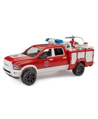 Unisex RAM Fire Service Truck with Light and Sound Module Storage compartments with doors on both sides by BRUDER