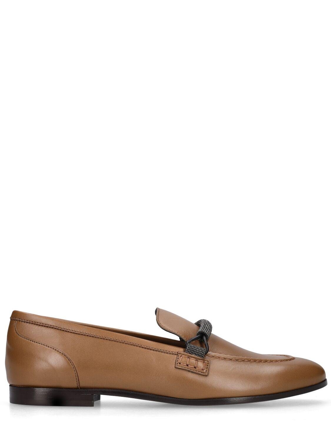 10mm Leather Loafers by BRUNELLO CUCINELLI
