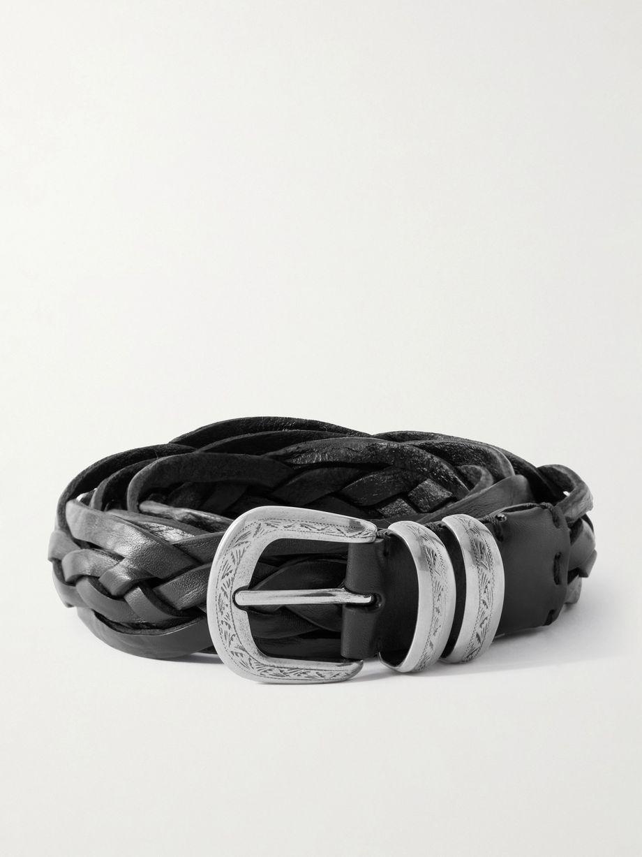 3cm Woven Leather Belt by BRUNELLO CUCINELLI