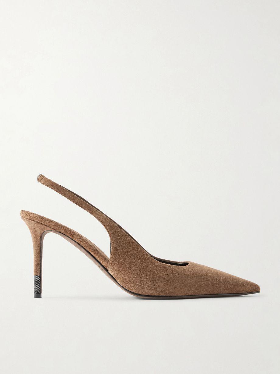 80 suede slingback pumps by BRUNELLO CUCINELLI
