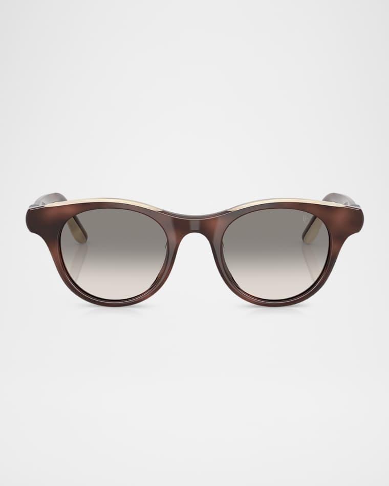 Acetate Round Sunglasses by BRUNELLO CUCINELLI
