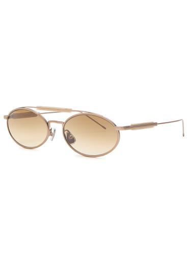 Aviator-style oval sunglasses by BRUNELLO CUCINELLI