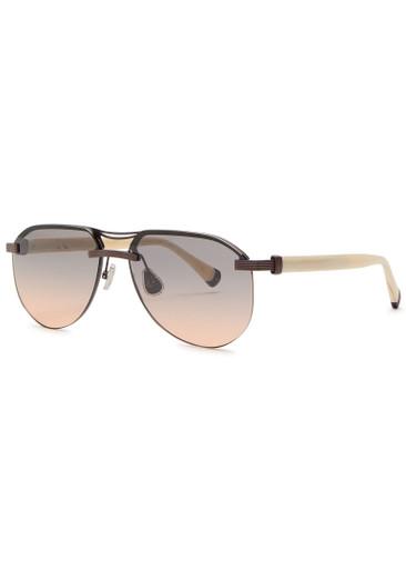Aviator-style sunglasses by BRUNELLO CUCINELLI