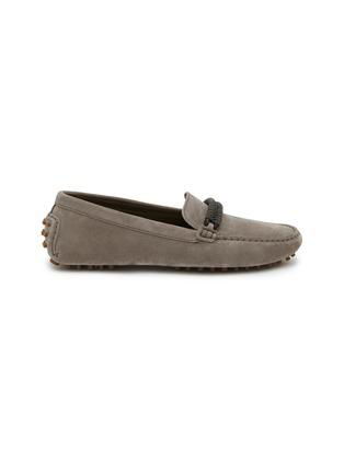 Bead Embellished Suede Loafers by BRUNELLO CUCINELLI