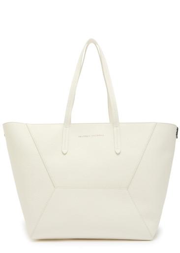 Bead medium grained leather tote bag by BRUNELLO CUCINELLI