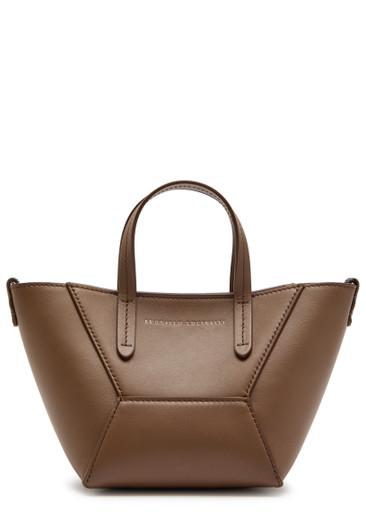 Bead mini leather tote bag by BRUNELLO CUCINELLI