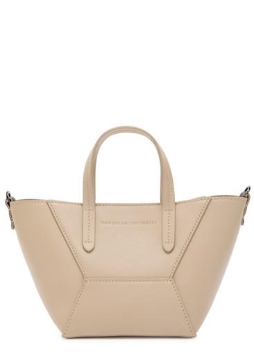 Bead mini leather tote bag by BRUNELLO CUCINELLI