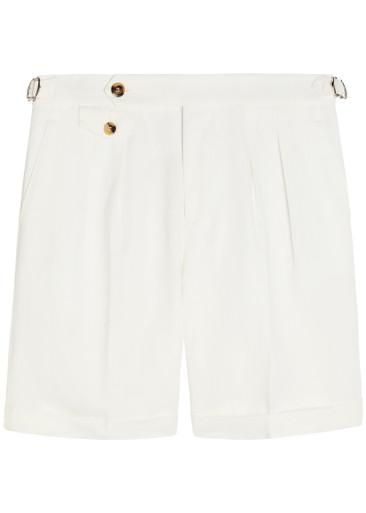 Bermuda cotton and linen-blend shorts by BRUNELLO CUCINELLI