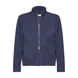 Bonded fabric bomber jacket by BRUNELLO CUCINELLI