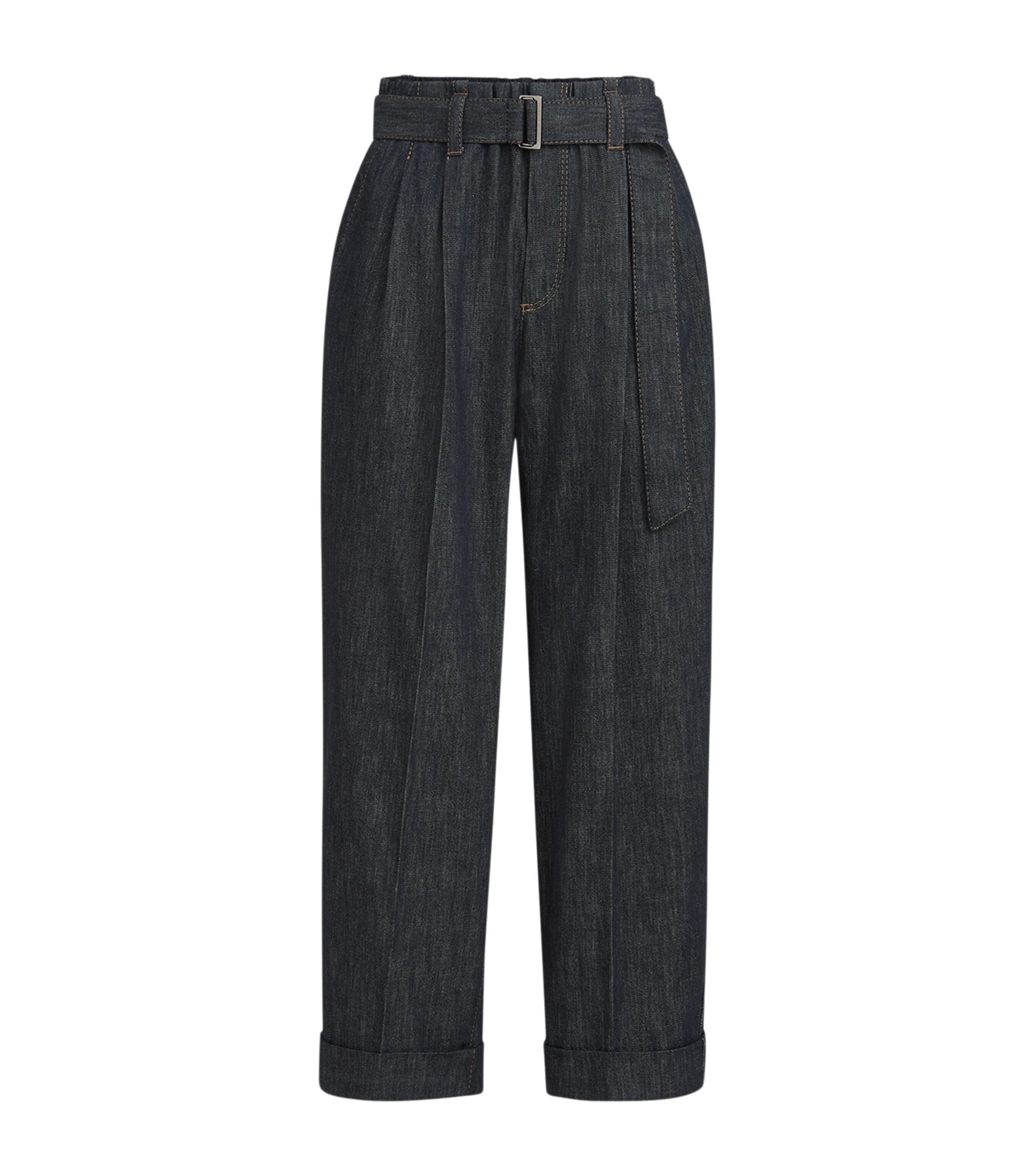 Brunello Cucinelli Belted Denim Trousers by BRUNELLO CUCINELLI