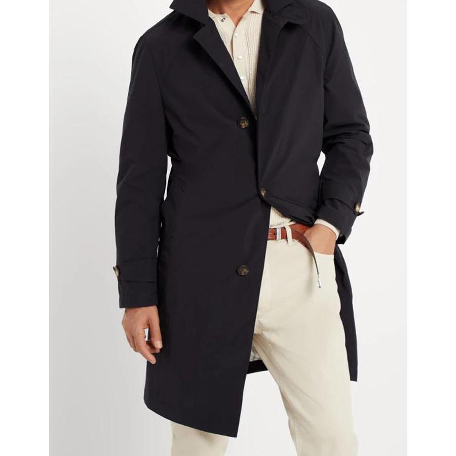 Brunello Cucinelli Blue Tailored Trench Coat by BRUNELLO CUCINELLI