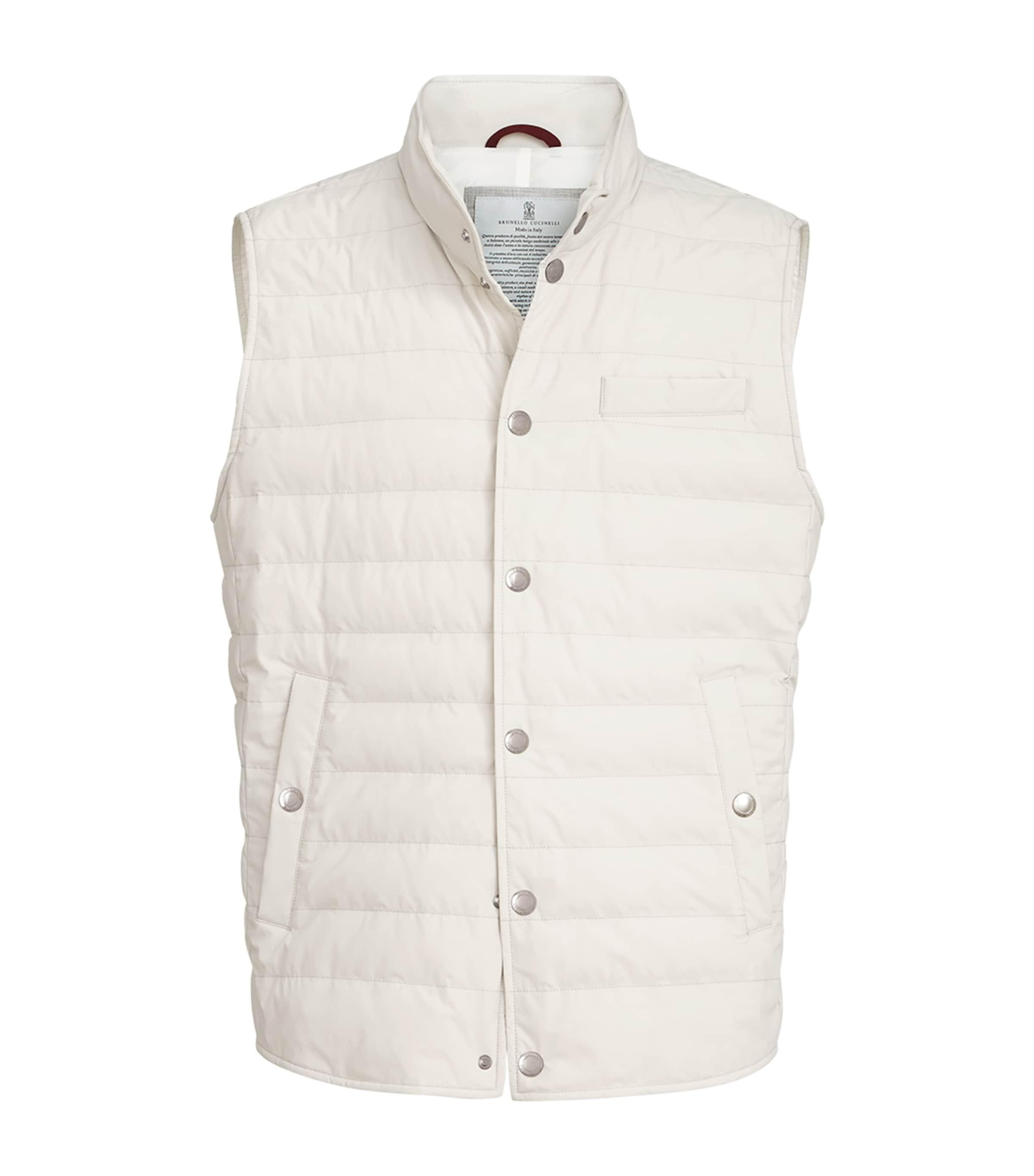 Brunello Cucinelli Bonded Taffeta Down Gilet by BRUNELLO CUCINELLI