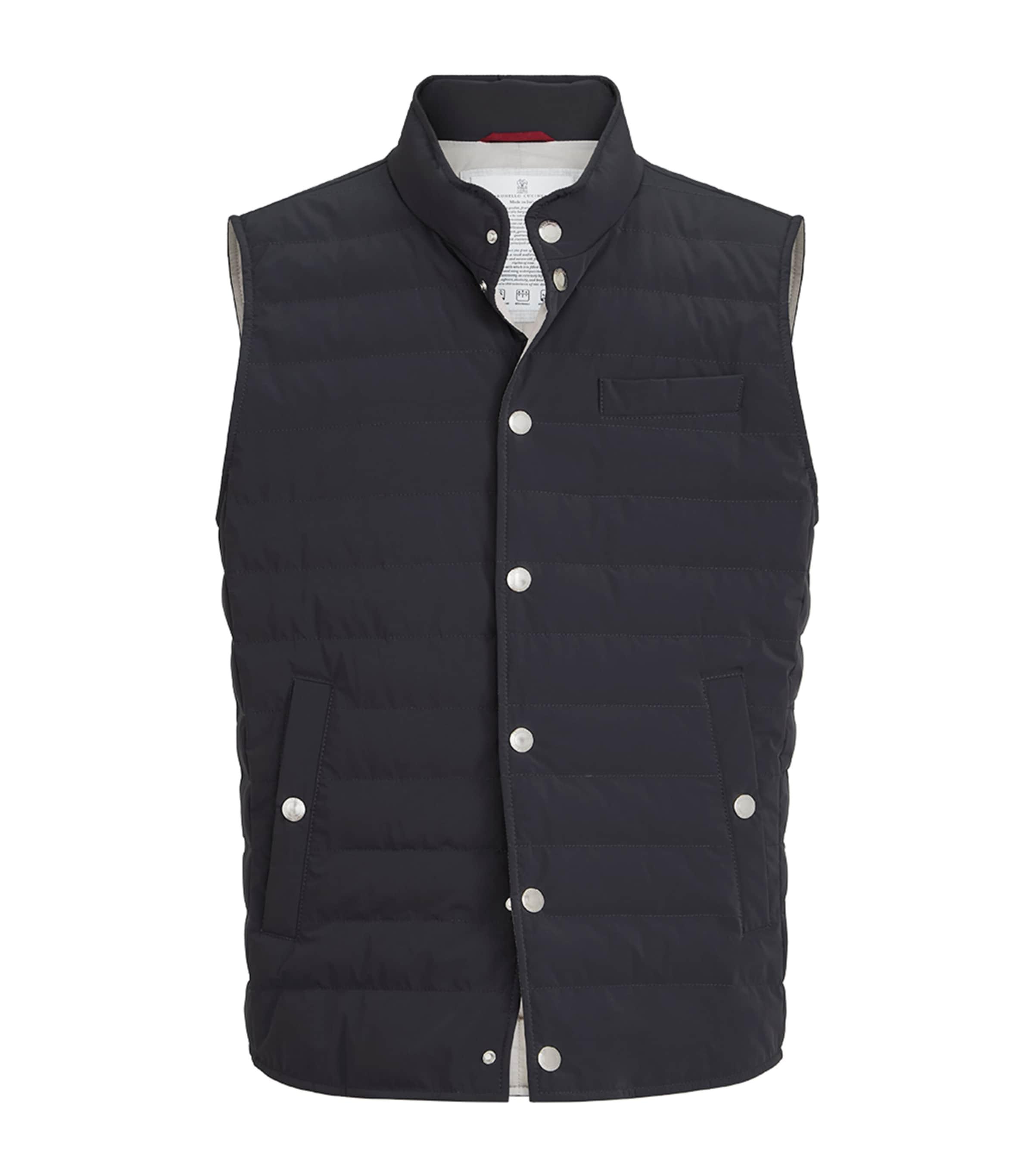 Brunello Cucinelli Bonded Taffeta Down Gilet by BRUNELLO CUCINELLI