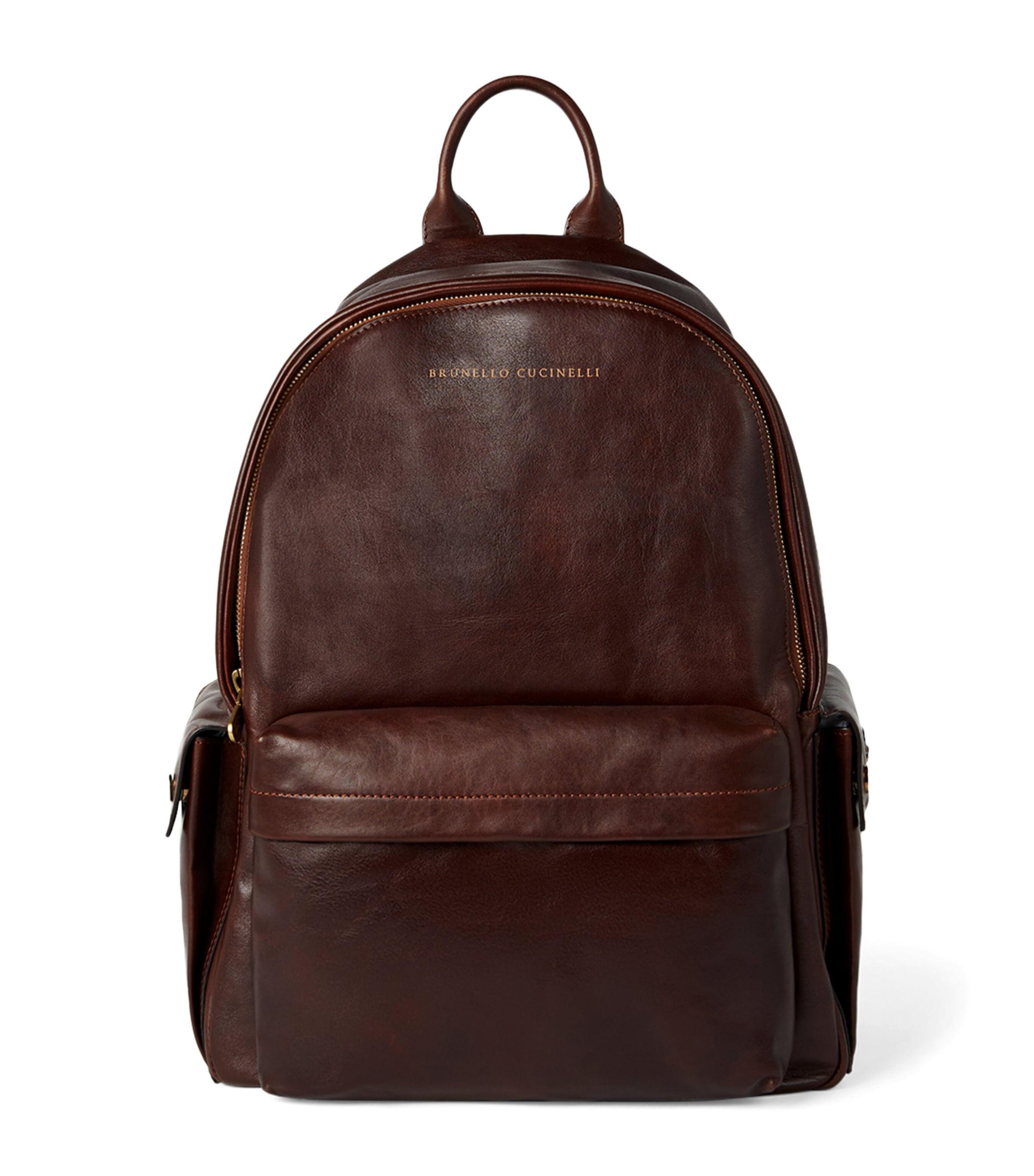 Brunello Cucinelli Calfskin Travel Backpack by BRUNELLO CUCINELLI