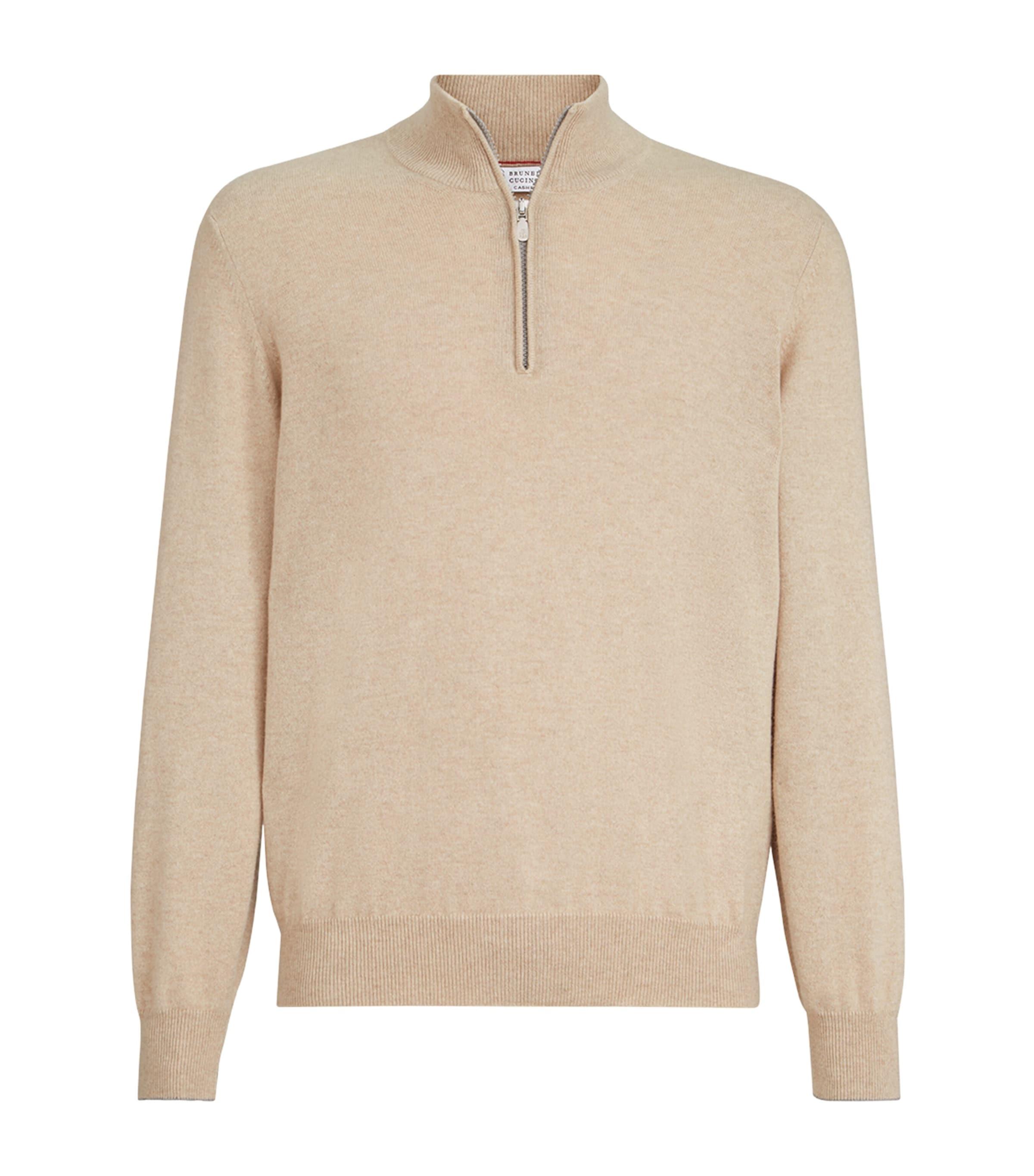 Brunello Cucinelli Cashmere Quarter-Zip Sweater by BRUNELLO CUCINELLI