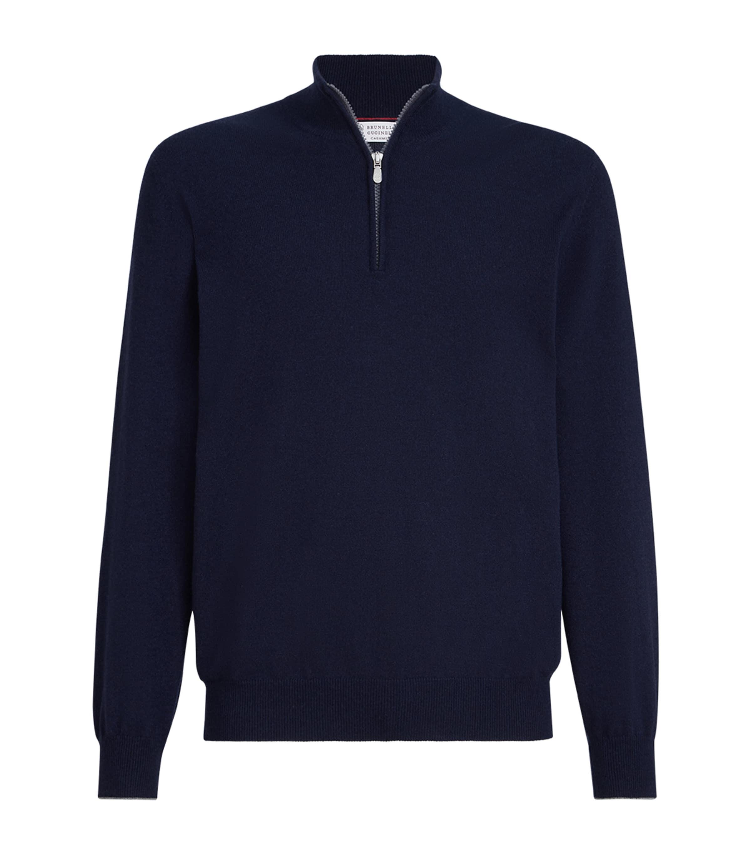Brunello Cucinelli Cashmere Quarter-Zip Sweater by BRUNELLO CUCINELLI