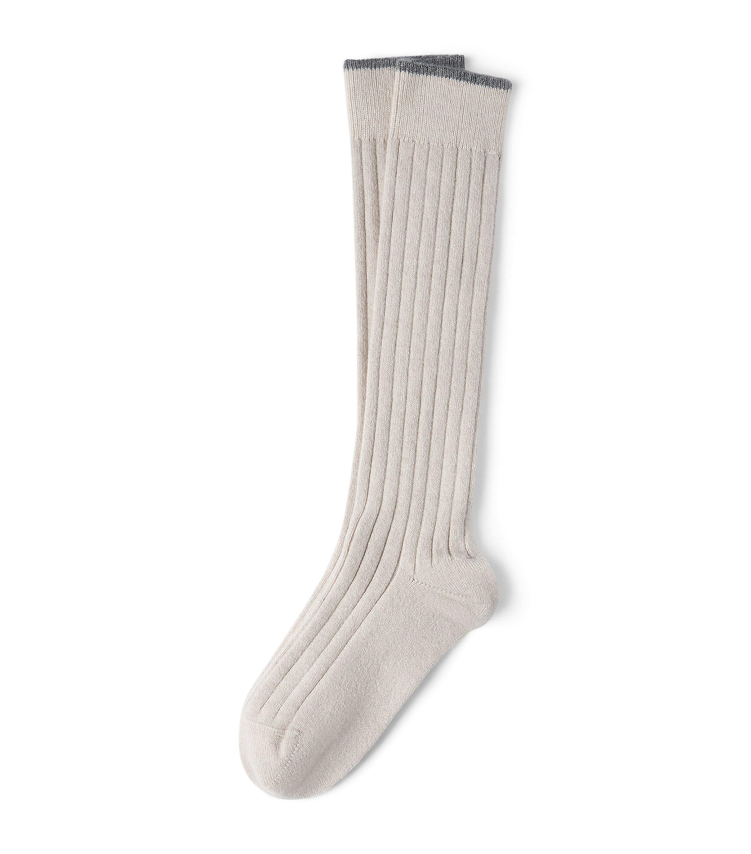 Brunello Cucinelli Cashmere Ribbed Socks by BRUNELLO CUCINELLI
