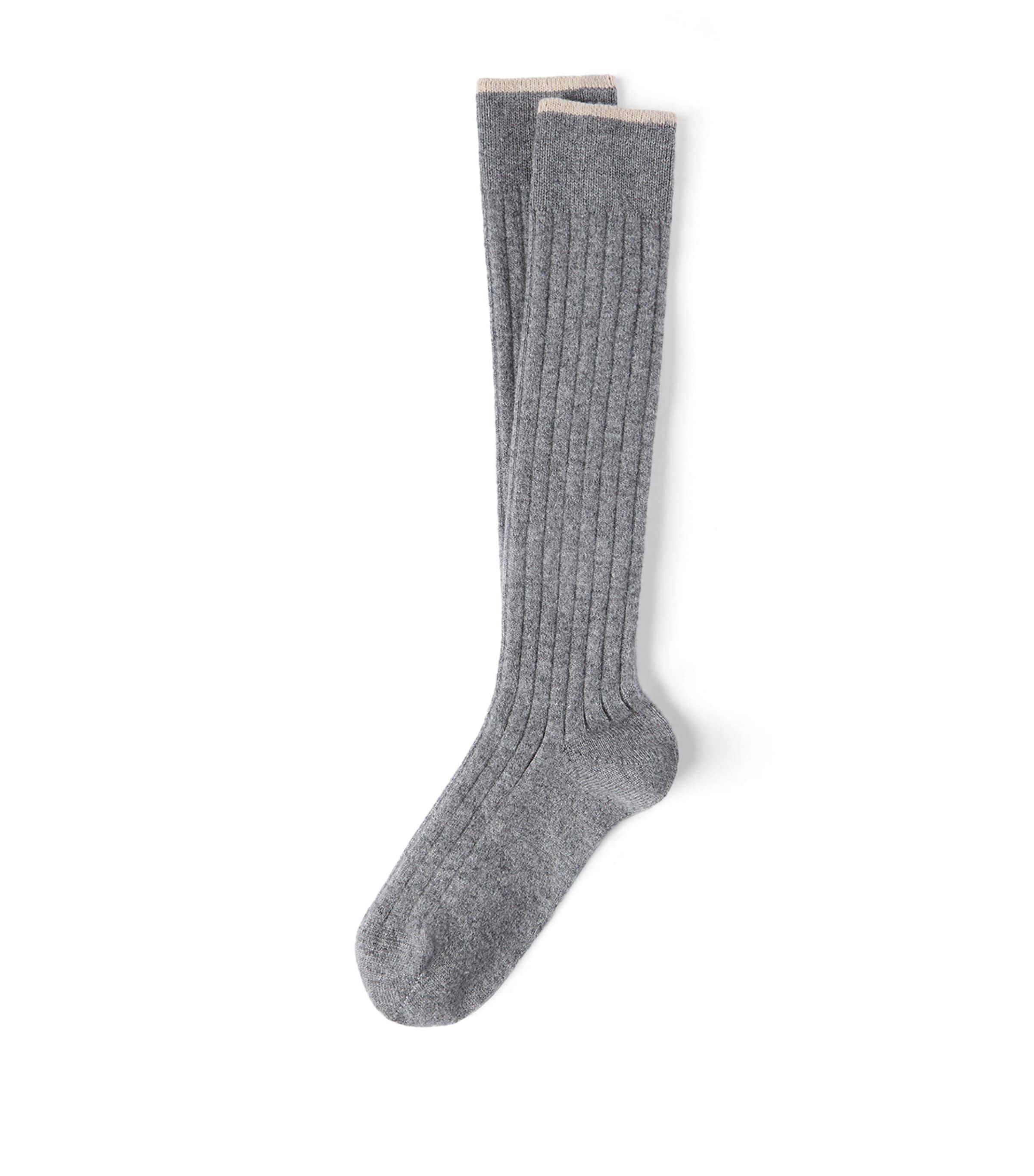 Brunello Cucinelli Cashmere Ribbed Socks by BRUNELLO CUCINELLI