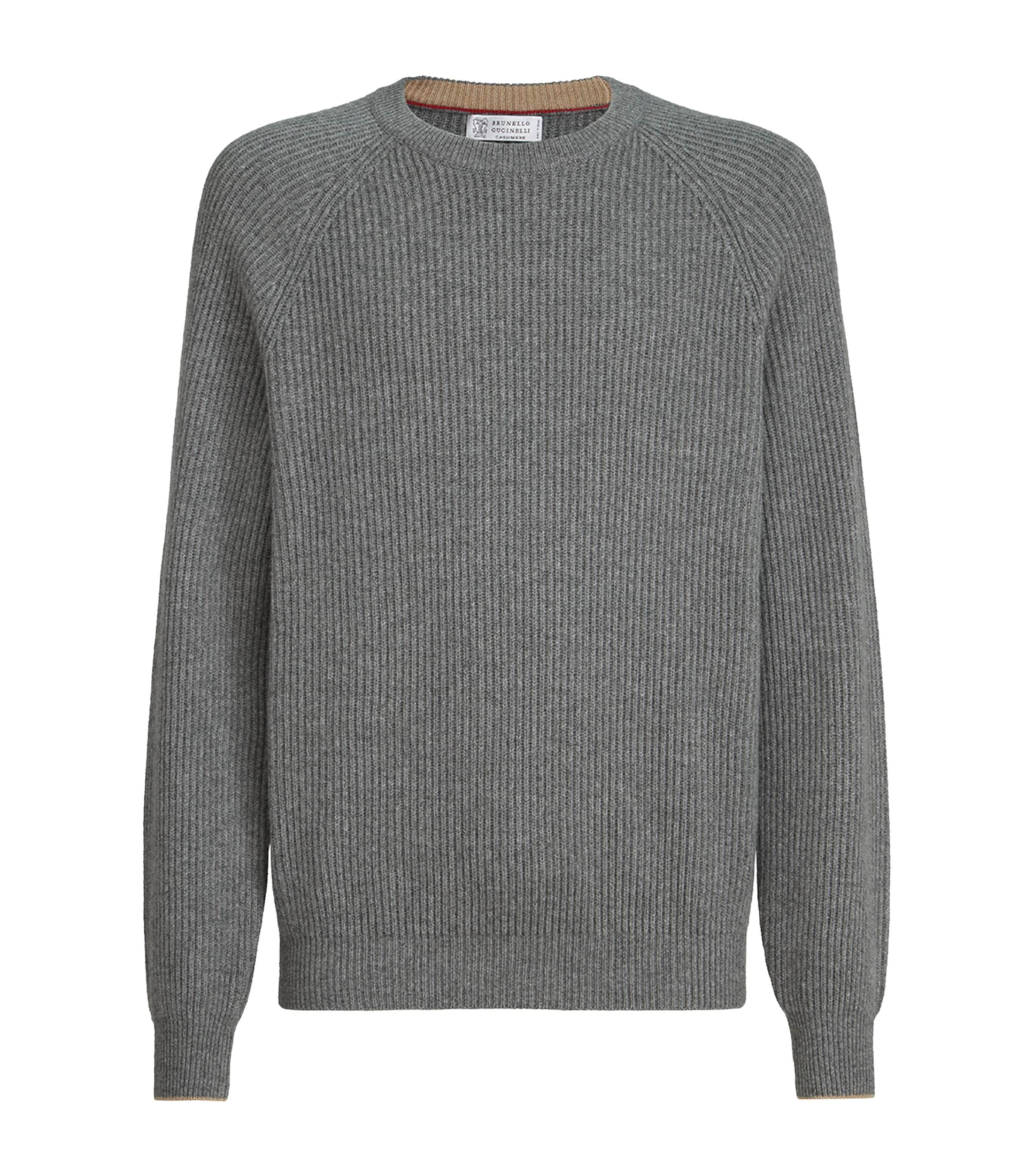 Brunello Cucinelli Cashmere Ribbed Sweater by BRUNELLO CUCINELLI