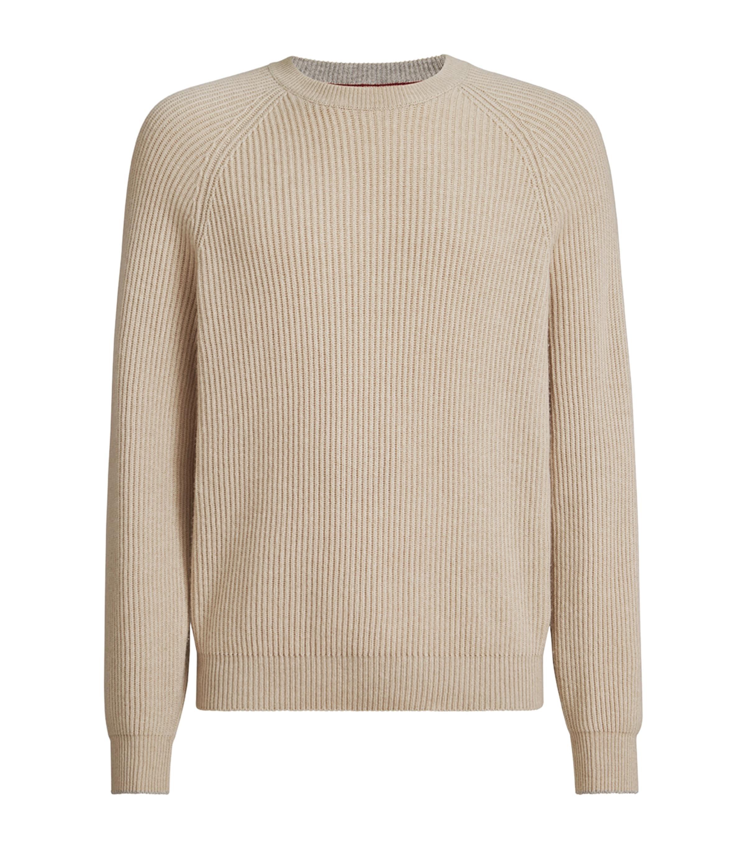 Brunello Cucinelli Cashmere Ribbed Sweater by BRUNELLO CUCINELLI