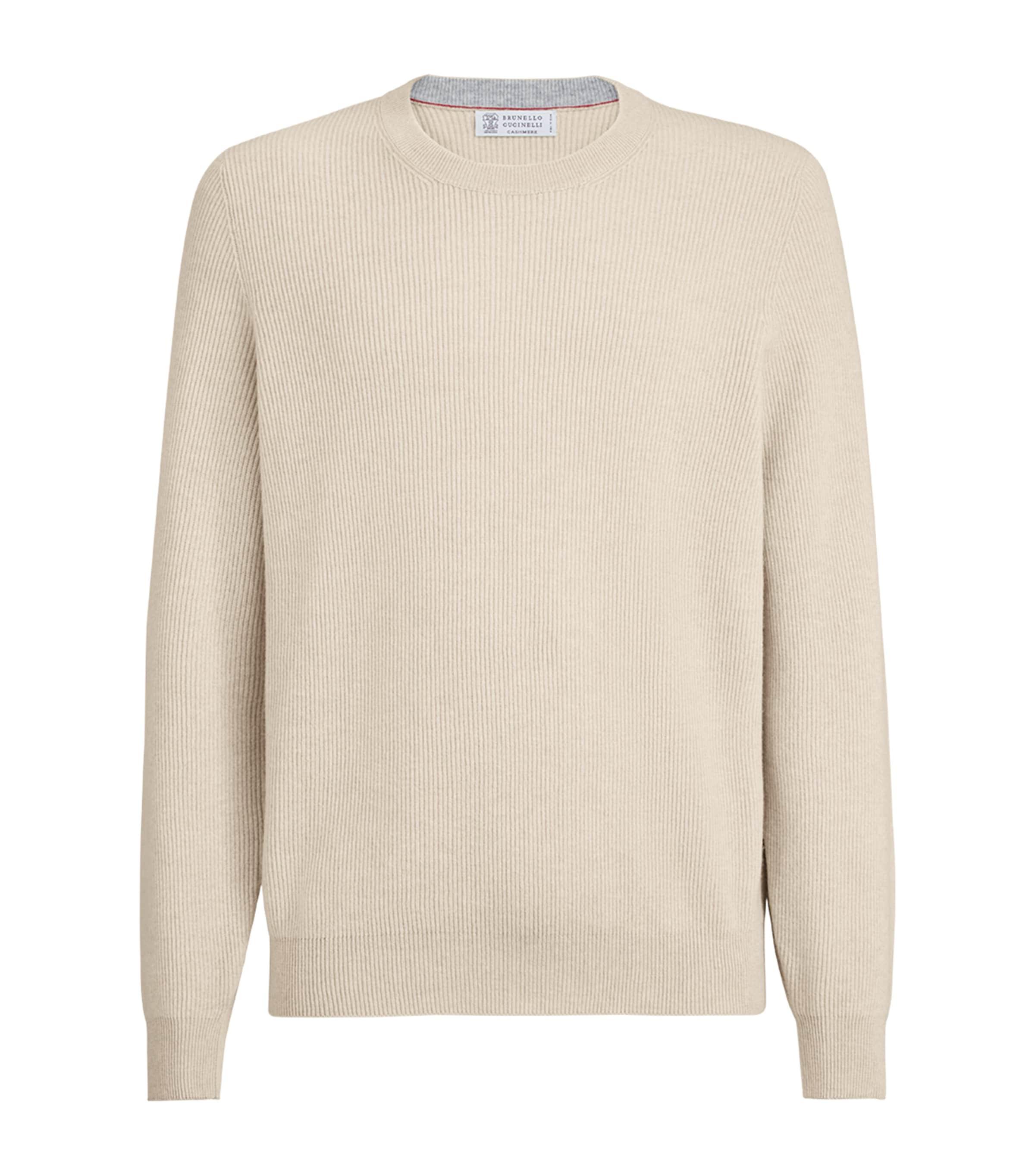 Brunello Cucinelli Cashmere Ribbed Sweater by BRUNELLO CUCINELLI