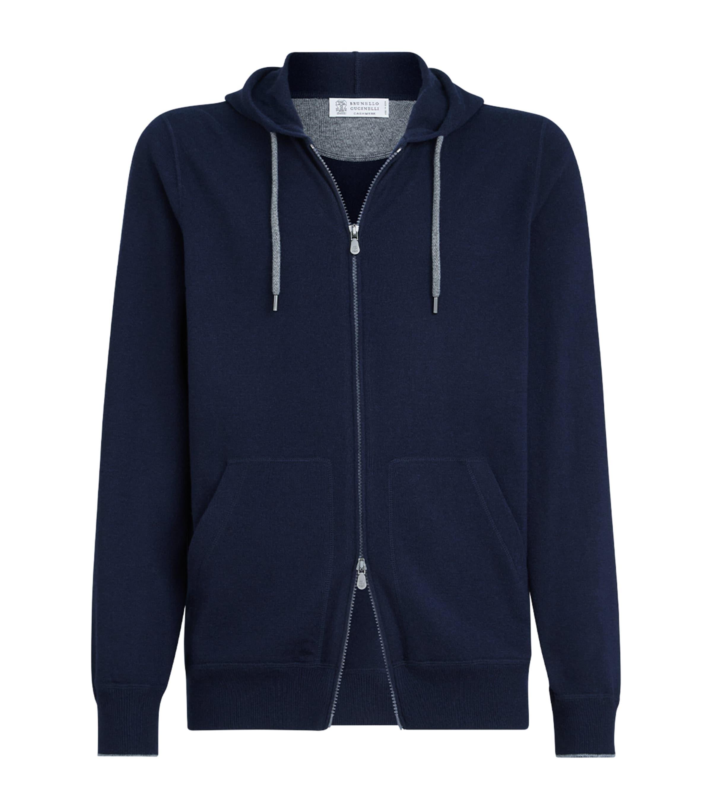 Brunello Cucinelli Cashmere Zip-Up Hoodie by BRUNELLO CUCINELLI