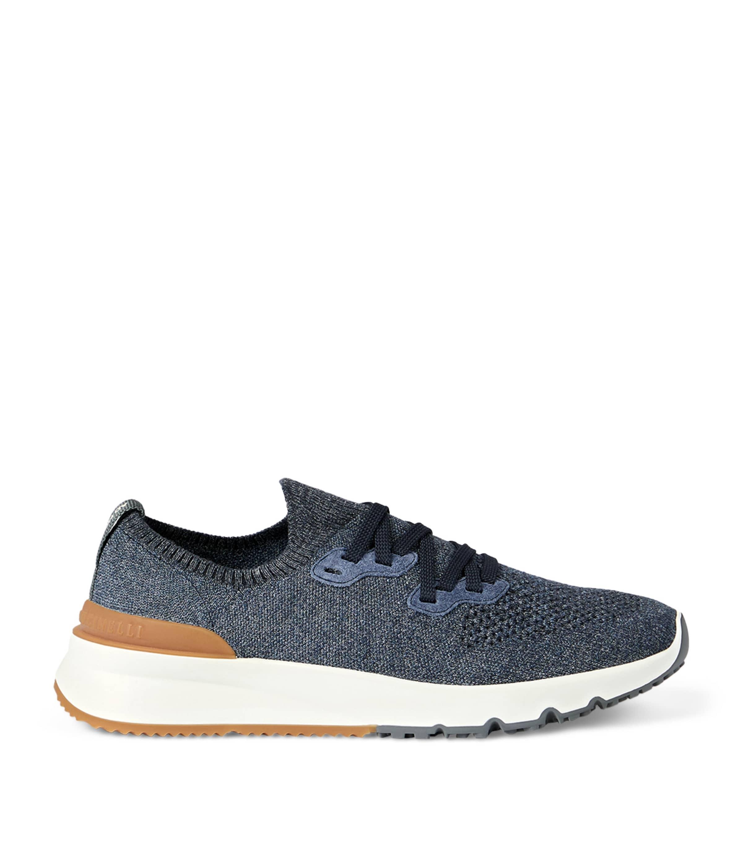 Brunello Cucinelli Cotton-Blend Chiné-Knit Sneakers by BRUNELLO CUCINELLI