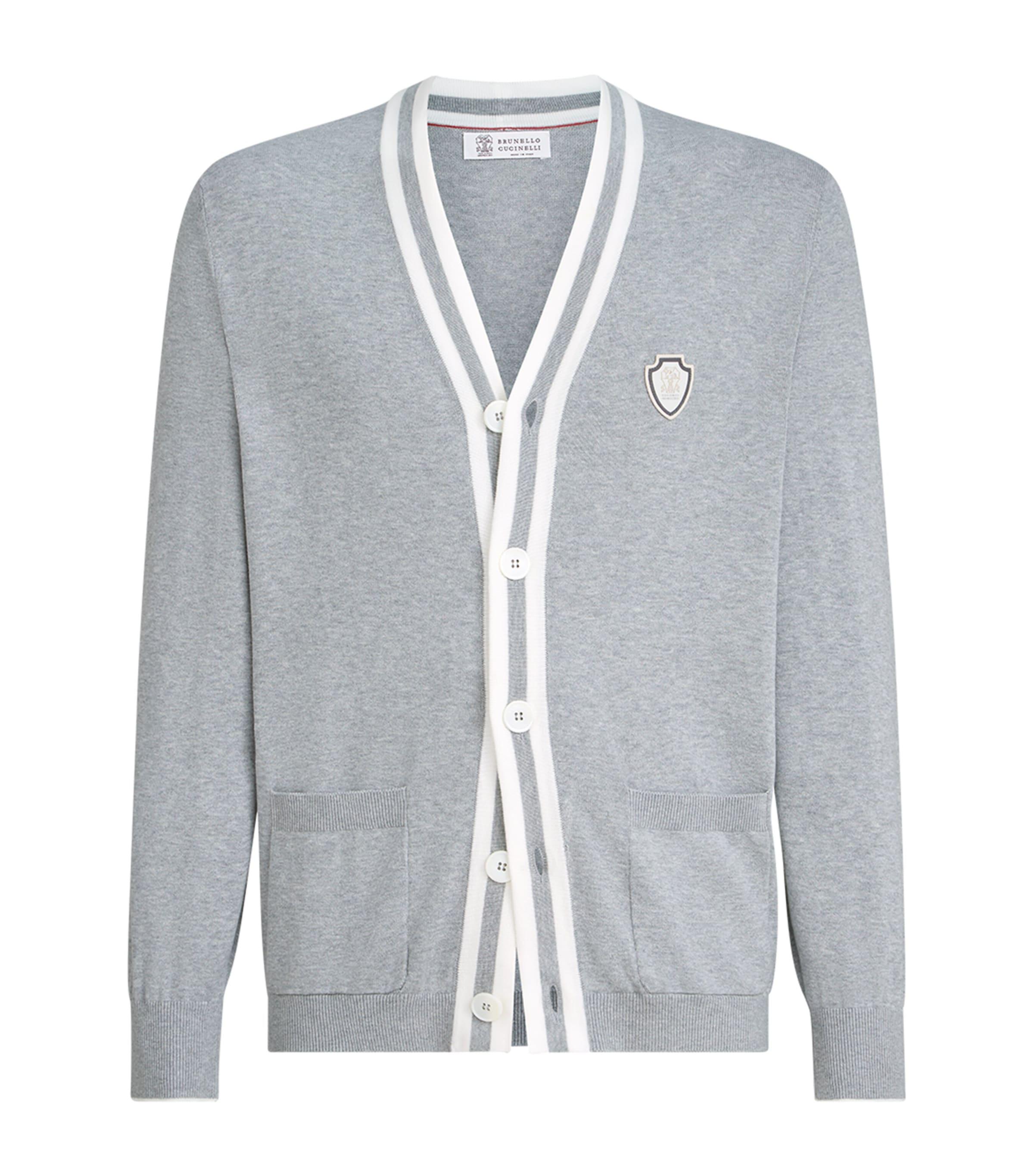 Brunello Cucinelli Cotton Crest Cardigan by BRUNELLO CUCINELLI