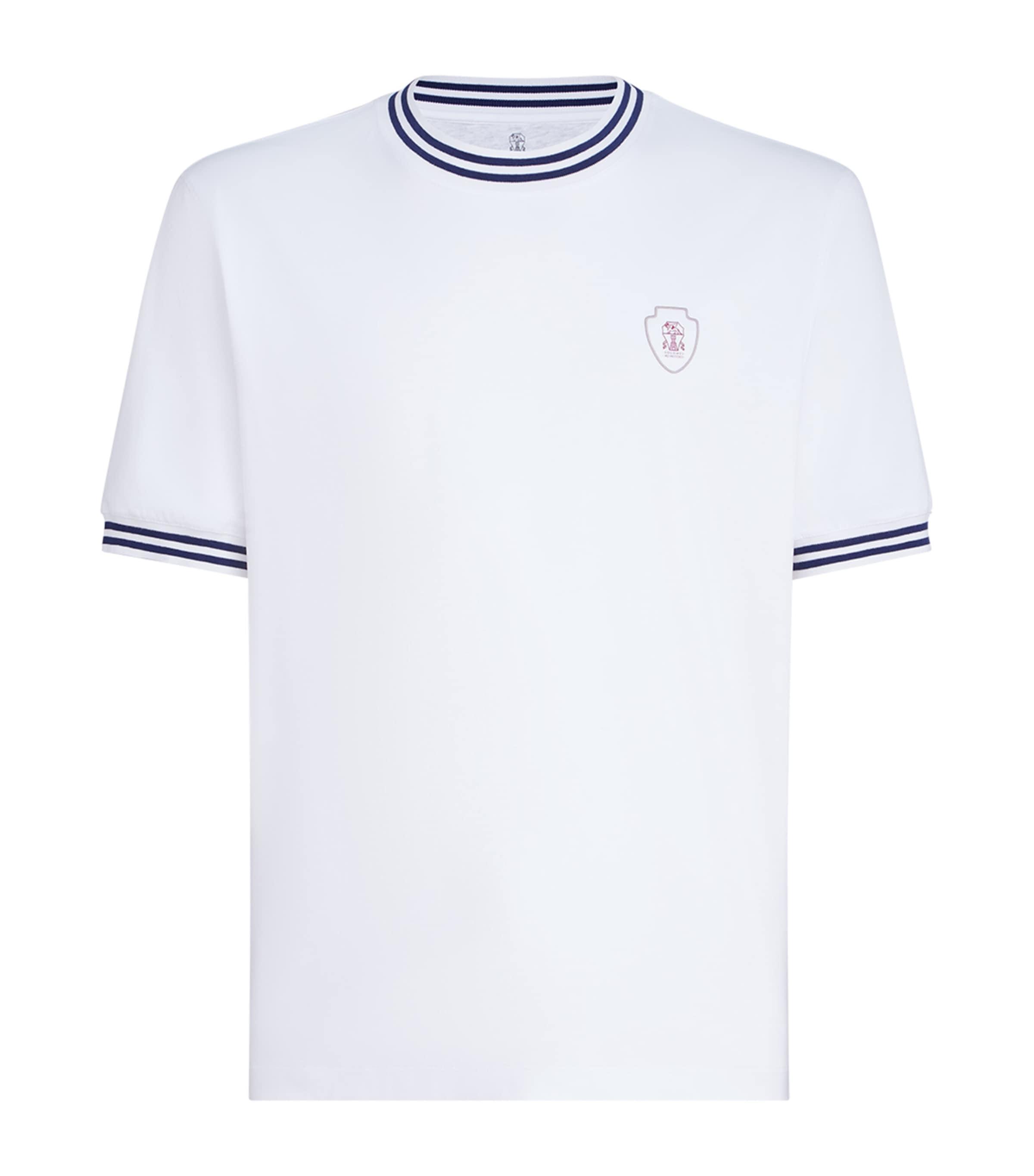 Brunello Cucinelli Cotton Crest T-Shirt by BRUNELLO CUCINELLI