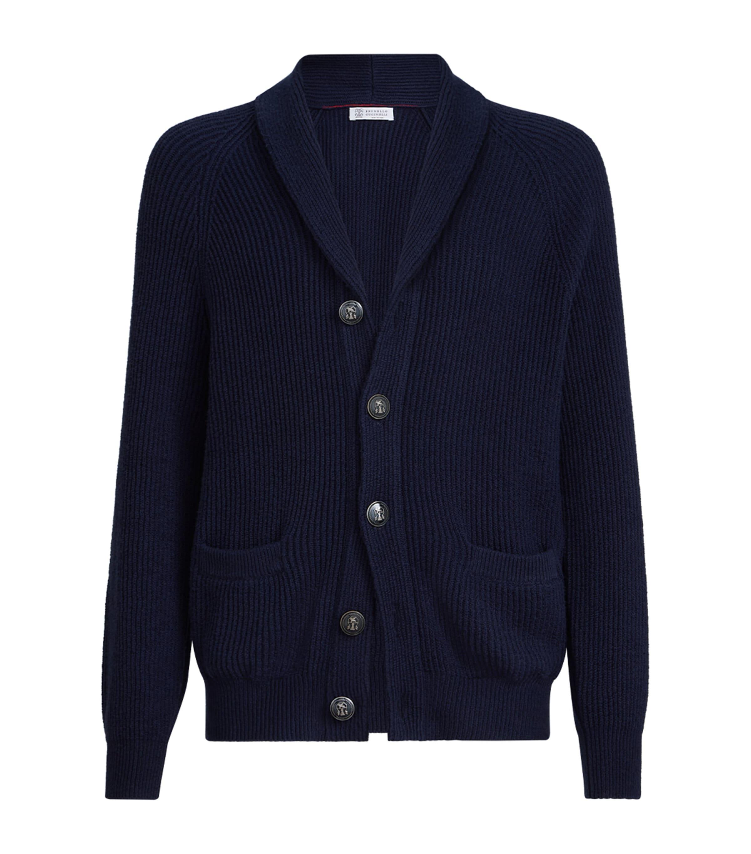 Brunello Cucinelli Cotton English Rib Cardigan by BRUNELLO CUCINELLI