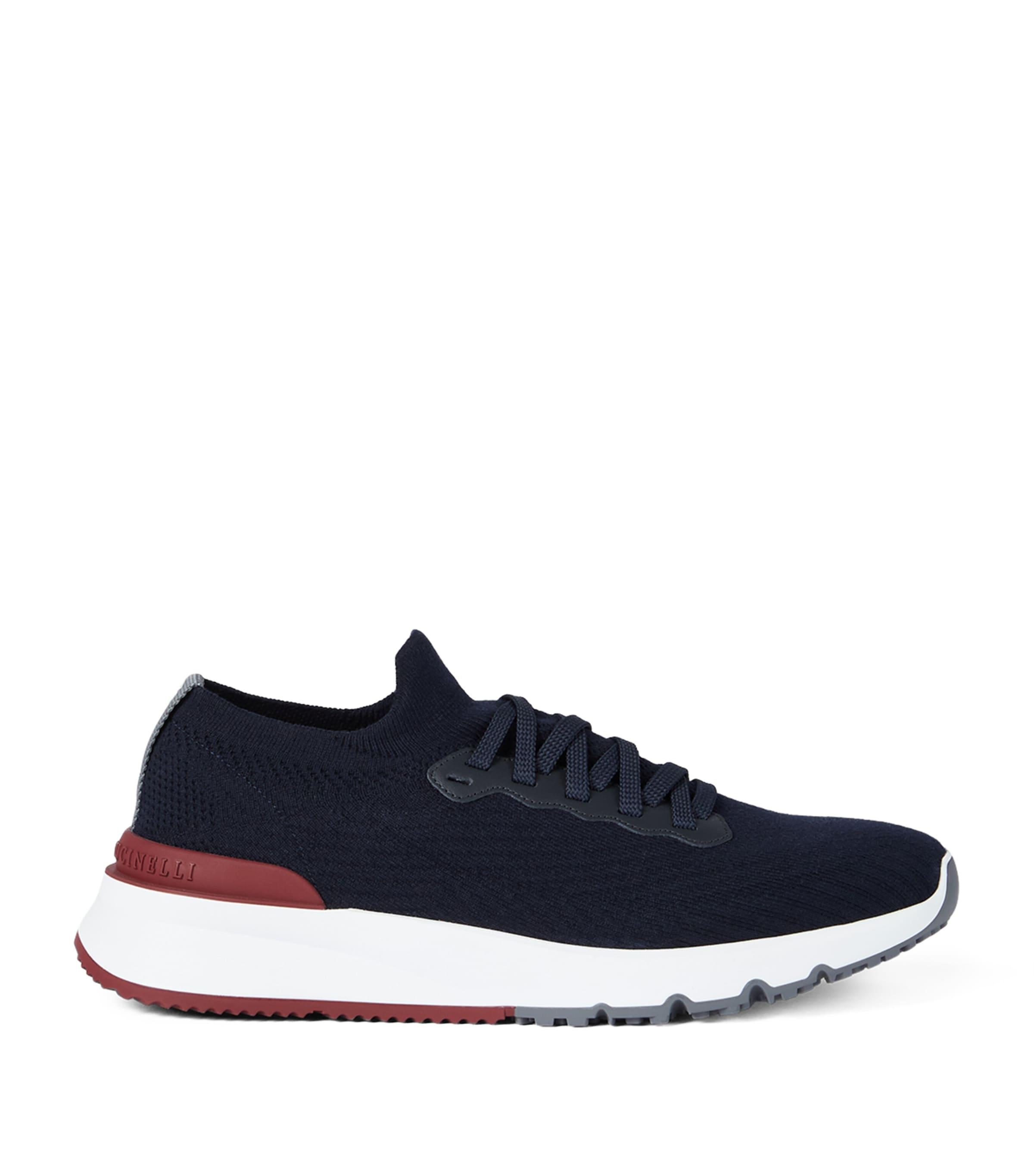 Brunello Cucinelli Cotton Knitted Sneakers by BRUNELLO CUCINELLI