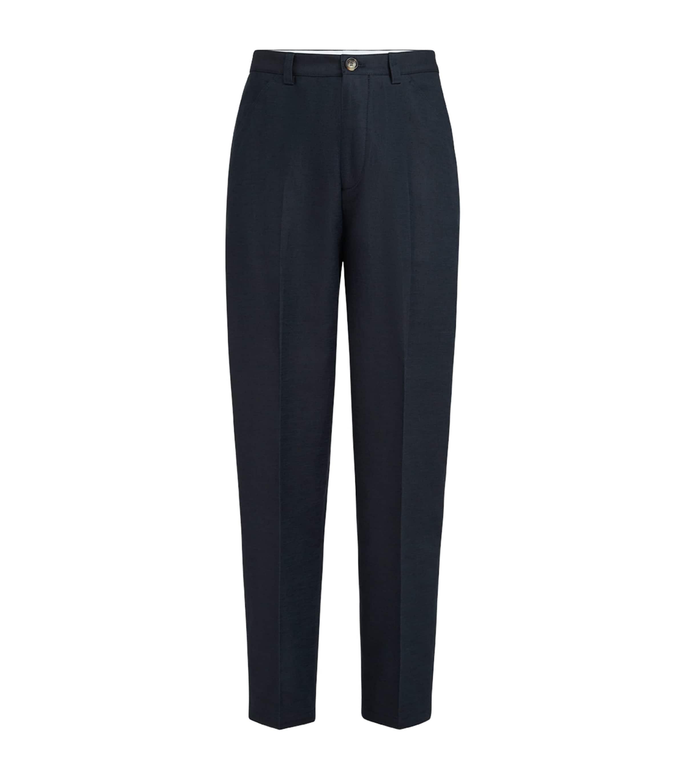 Brunello Cucinelli Cotton-Linen Panama Trousers by BRUNELLO CUCINELLI