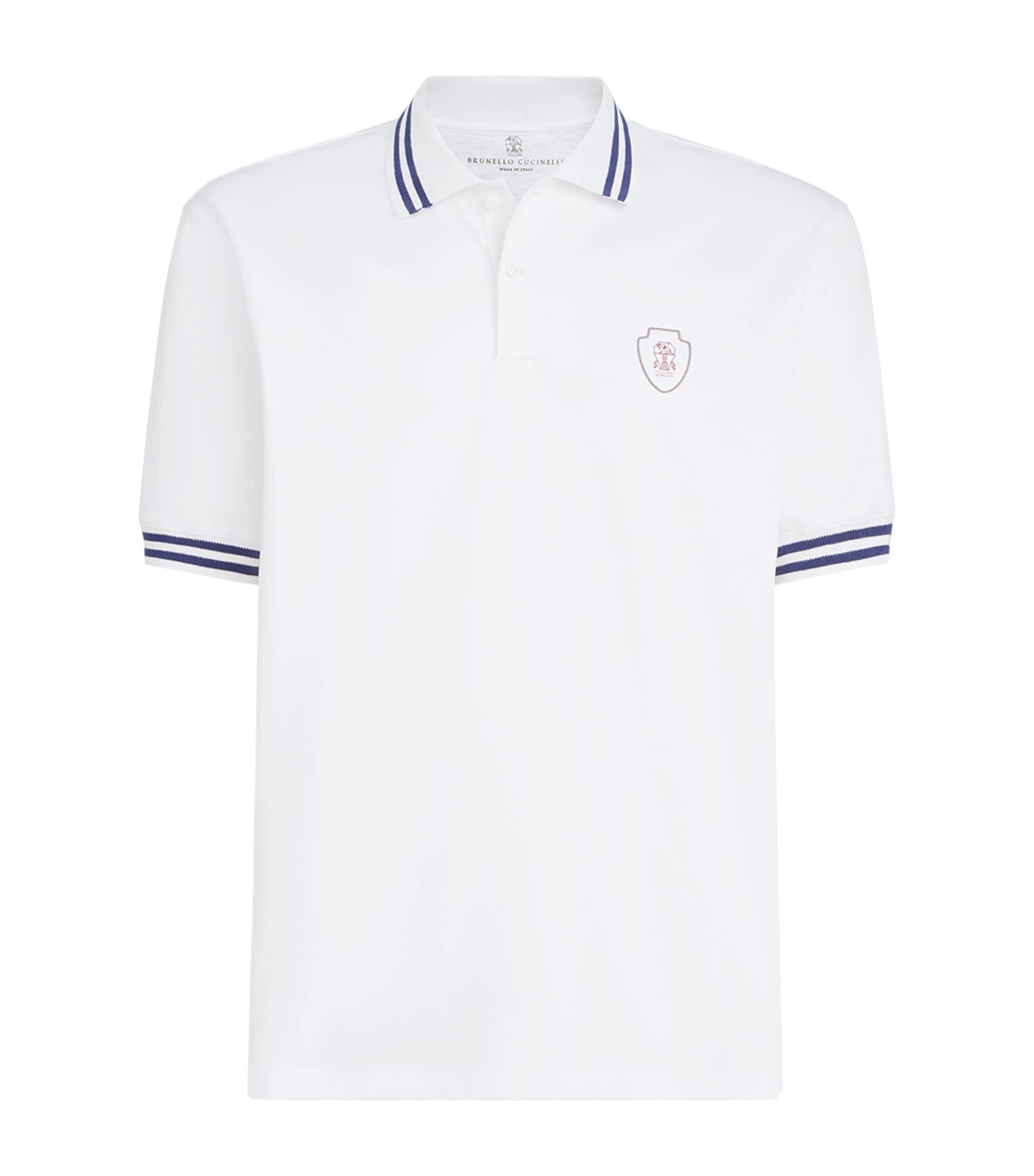 Brunello Cucinelli Cotton Logo Polo Shirt by BRUNELLO CUCINELLI