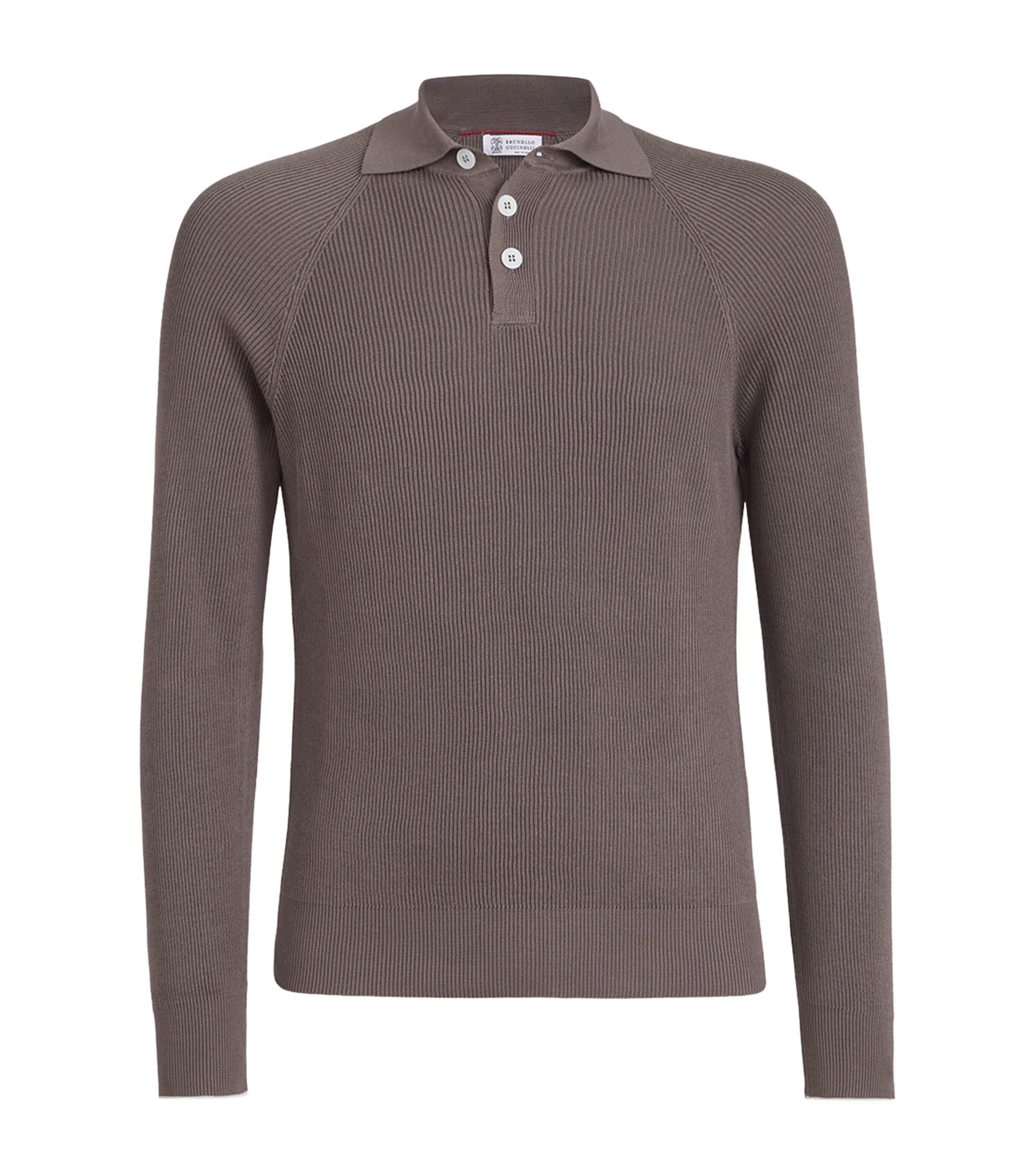 Brunello Cucinelli Cotton Polo Sweater by BRUNELLO CUCINELLI