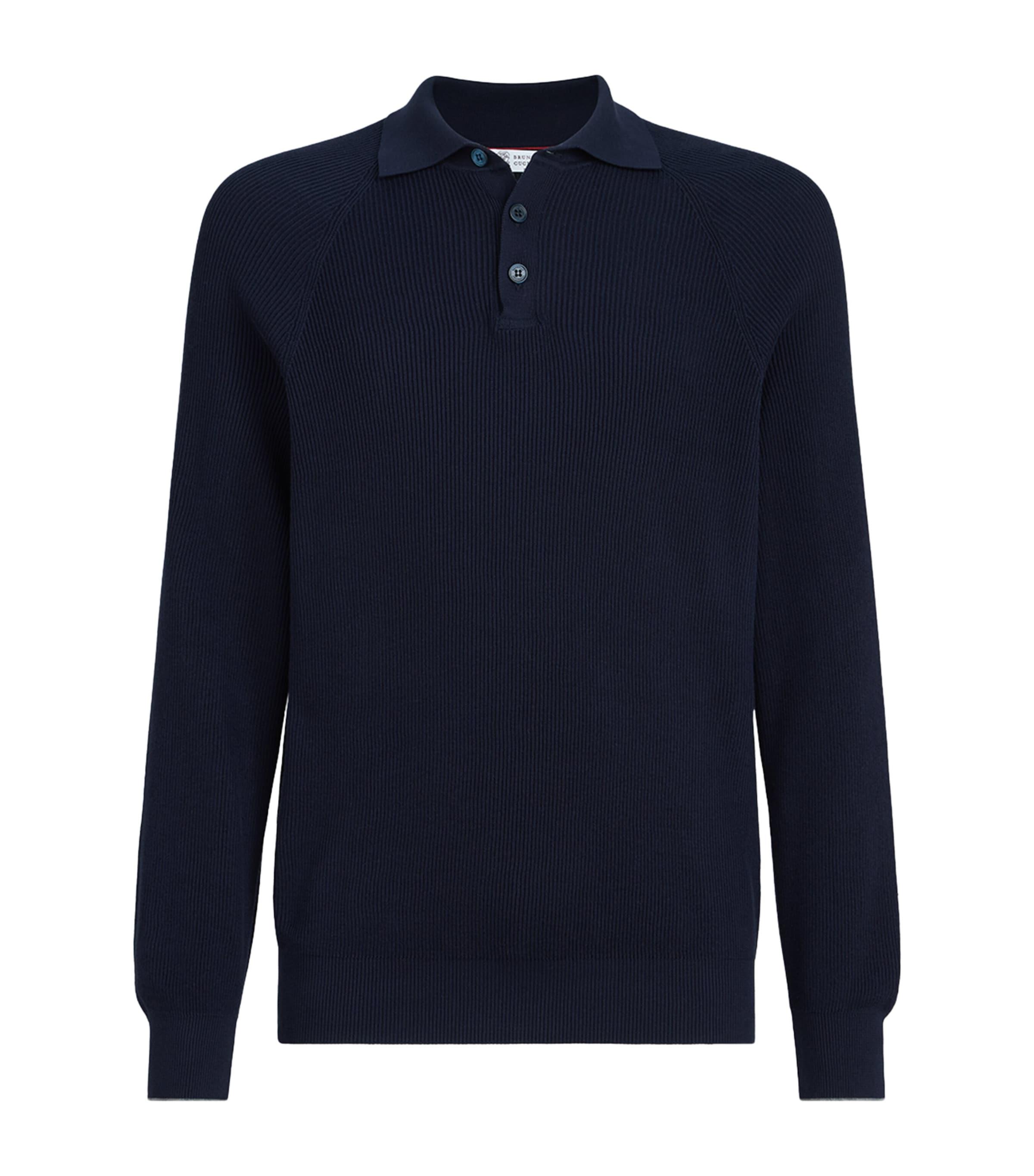 Brunello Cucinelli Cotton Polo Sweater by BRUNELLO CUCINELLI