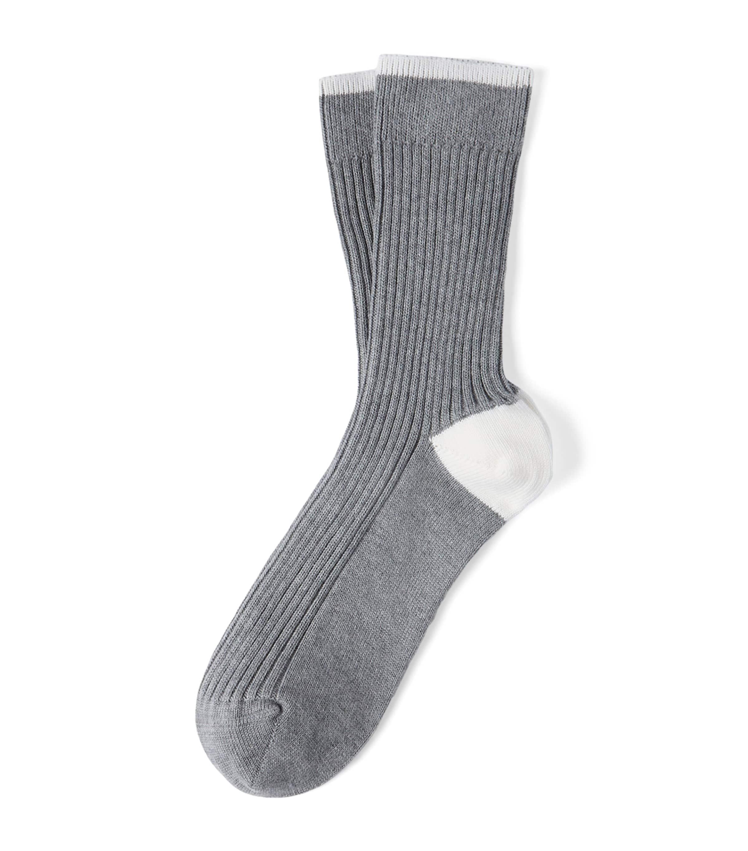 Brunello Cucinelli Cotton Ribbed Socks by BRUNELLO CUCINELLI