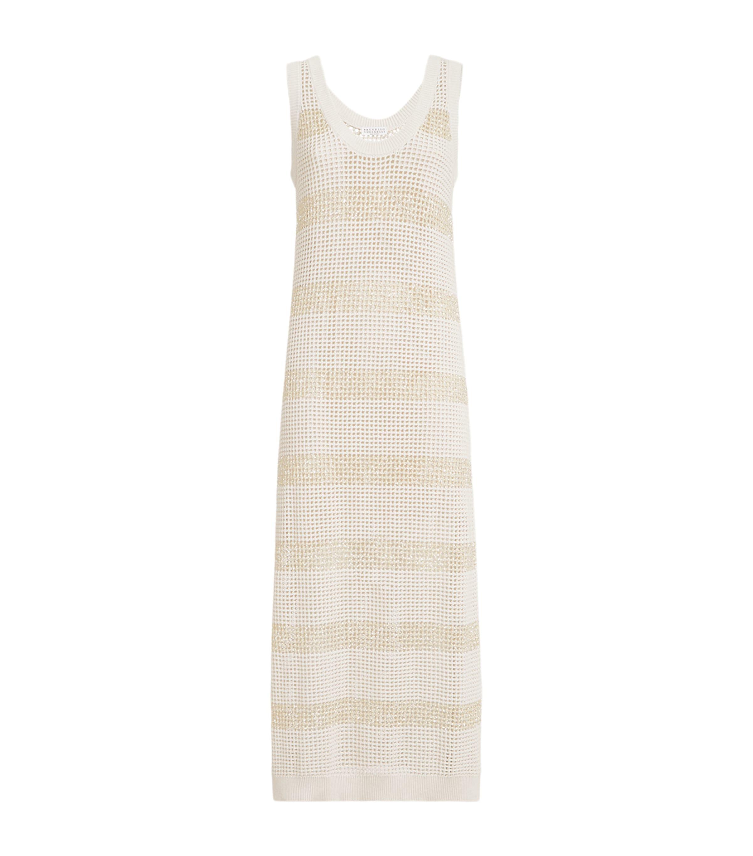 Brunello Cucinelli Cotton Stripe Knit Maxi Dress by BRUNELLO CUCINELLI