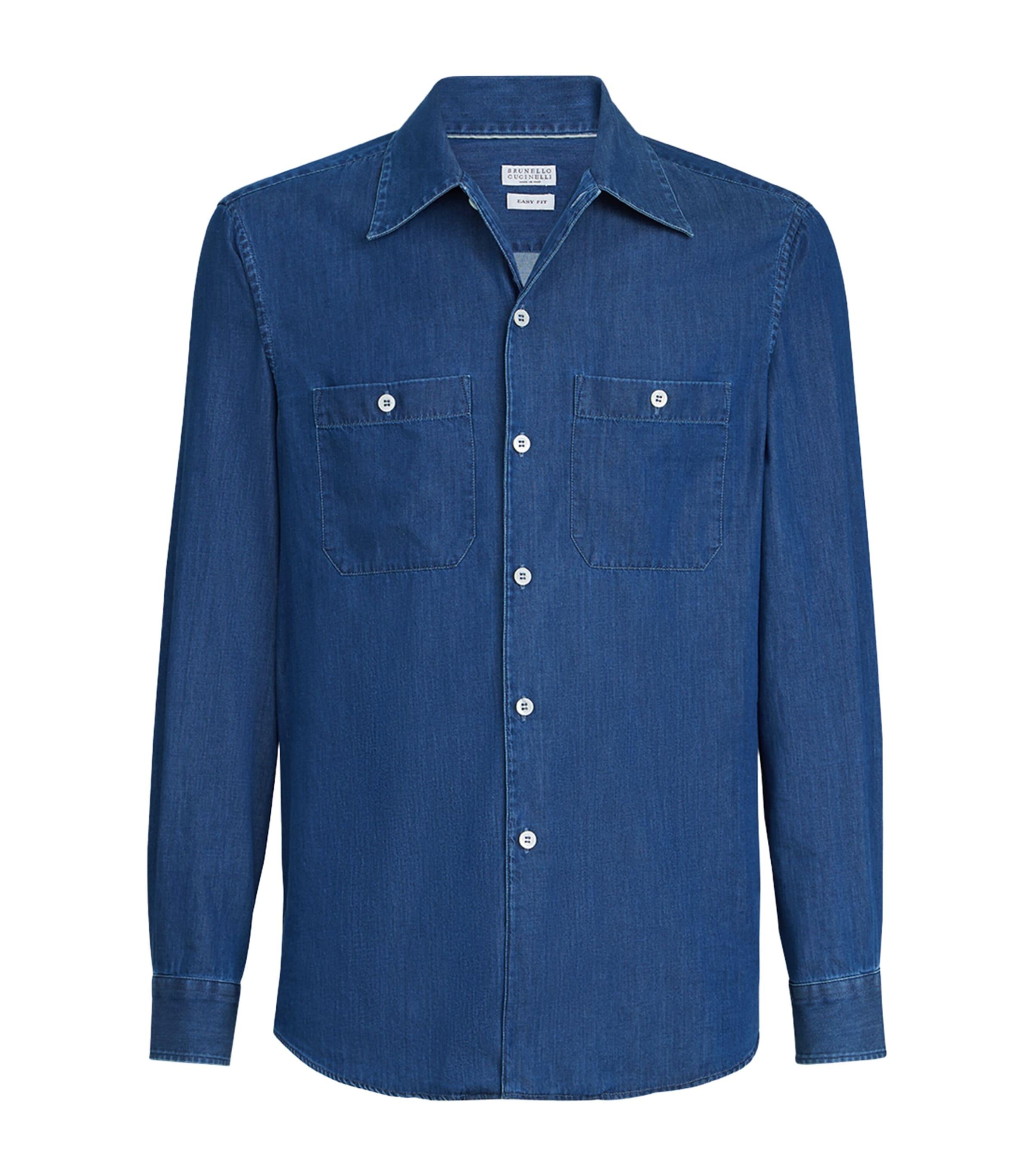 Brunello Cucinelli Denim Easy-Fit Shirt by BRUNELLO CUCINELLI