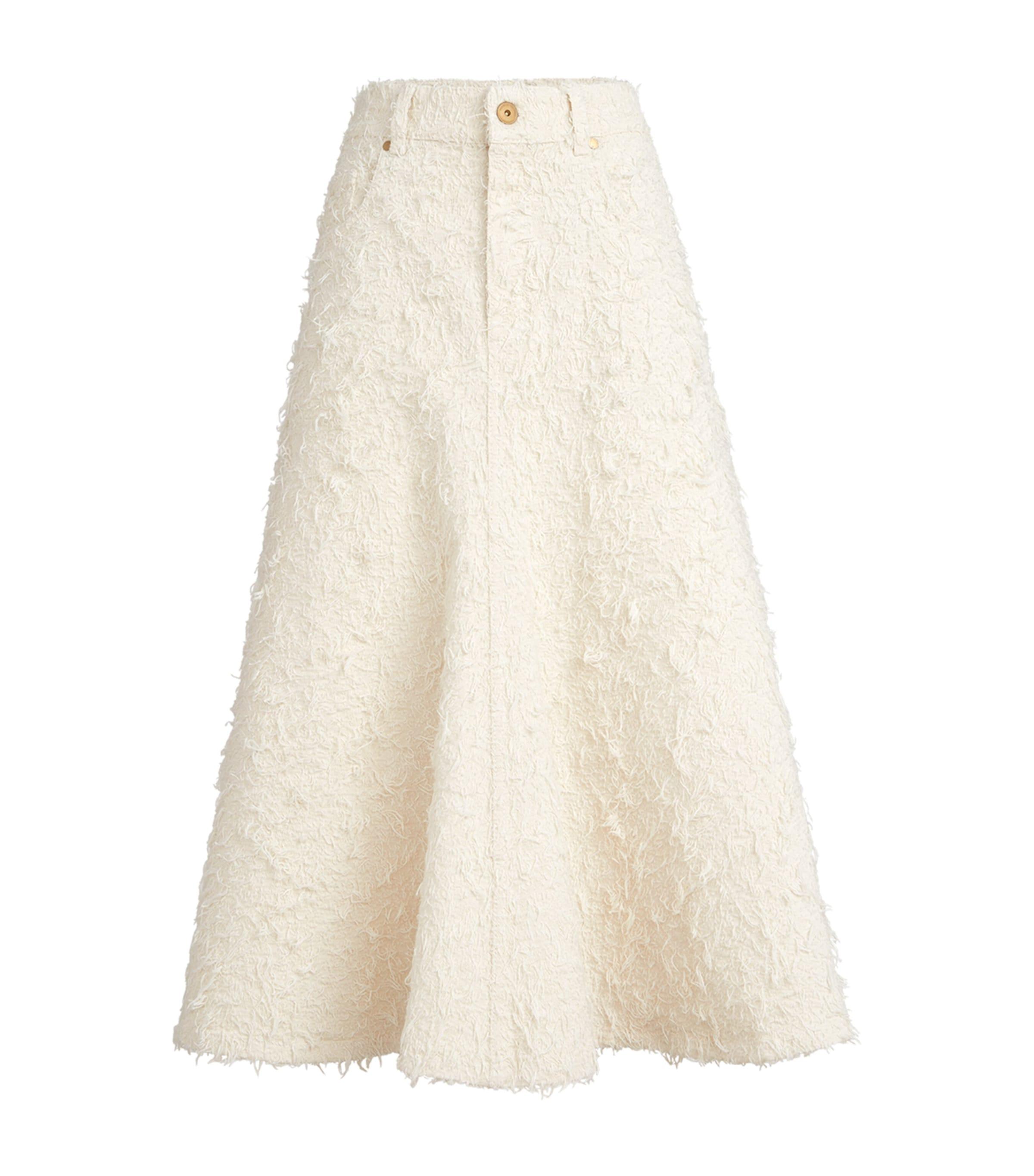 Brunello Cucinelli Denim Midi Skirt by BRUNELLO CUCINELLI