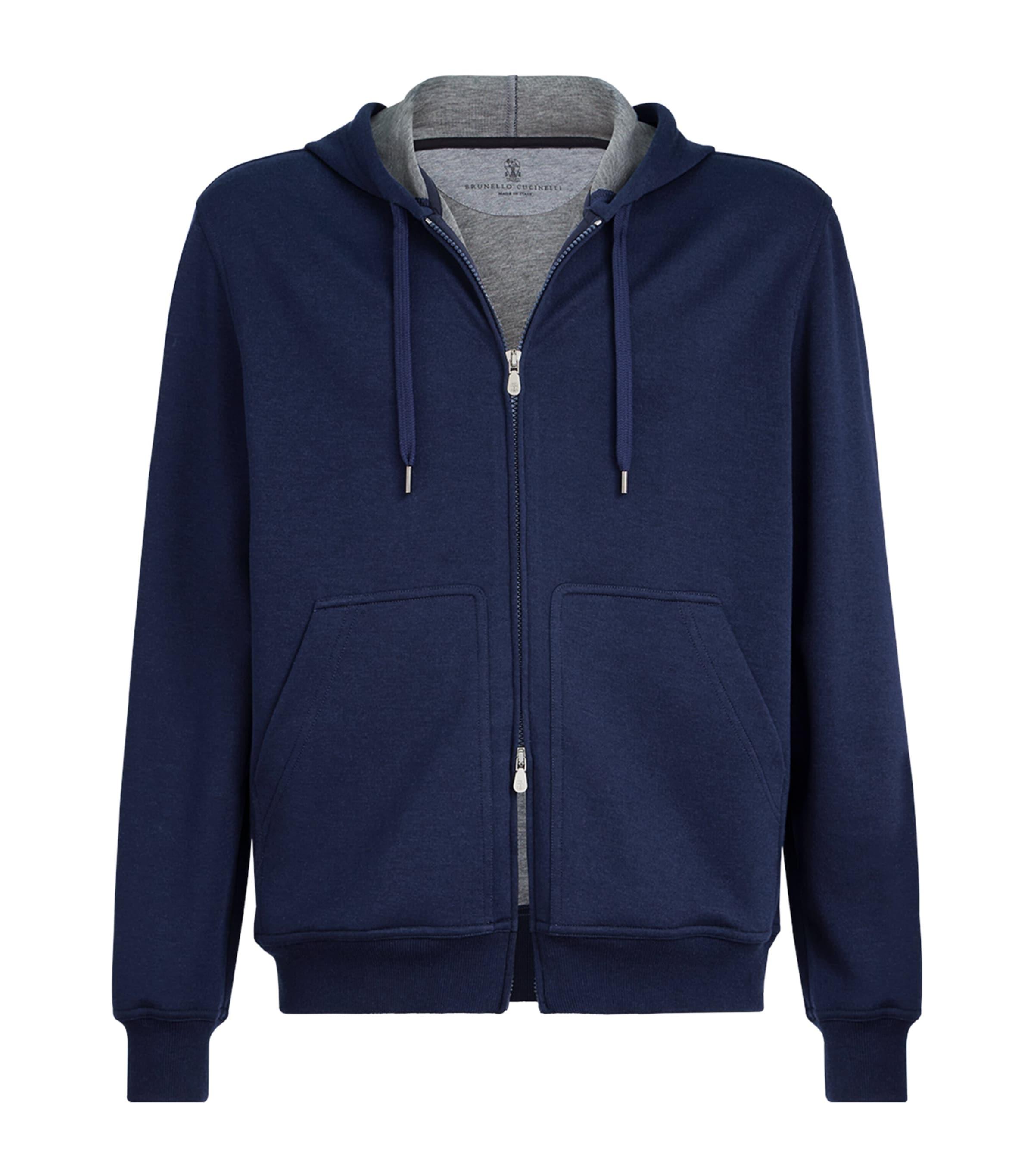 Brunello Cucinelli French Terry Zip-Up Hoodie by BRUNELLO CUCINELLI