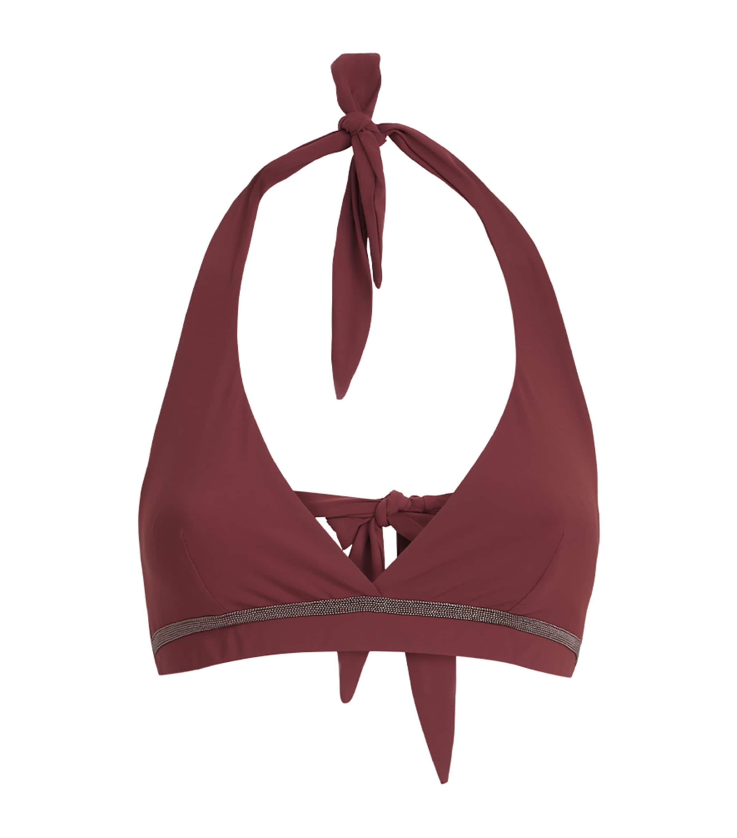 Brunello Cucinelli Halterneck Bikini Top by BRUNELLO CUCINELLI