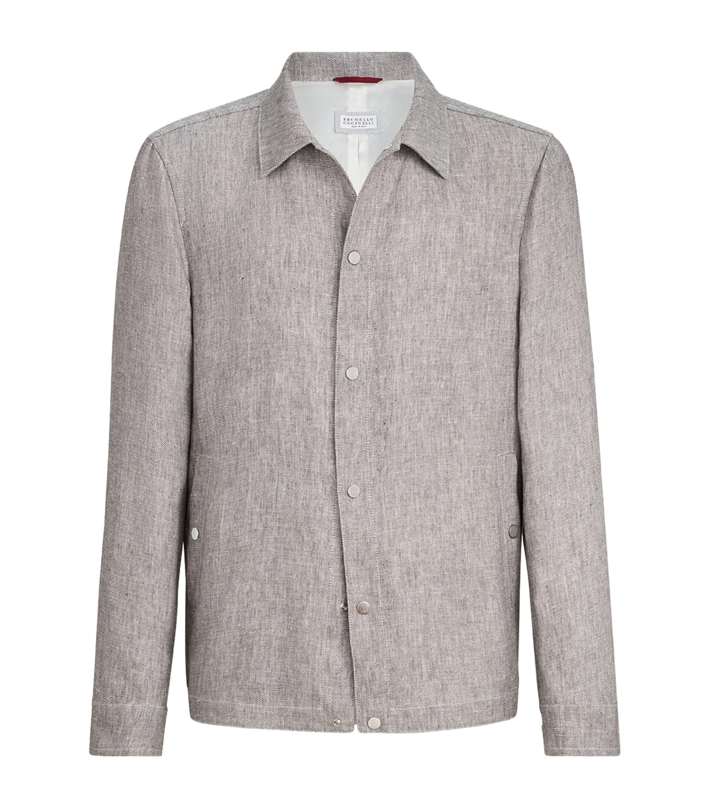 Brunello Cucinelli Hemp-Linen Overshirt by BRUNELLO CUCINELLI