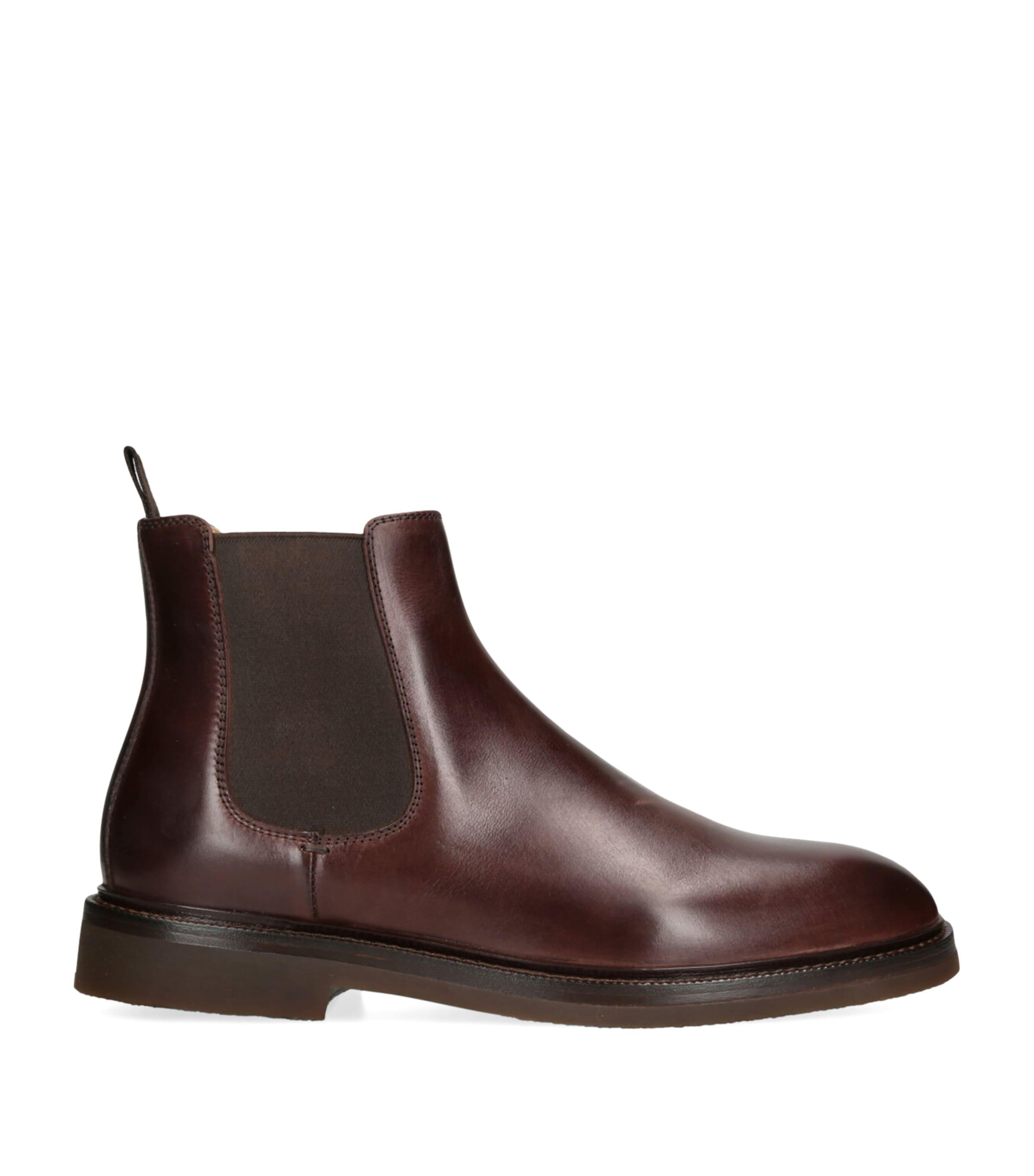 Brunello Cucinelli Leather Chelsea Boots by BRUNELLO CUCINELLI