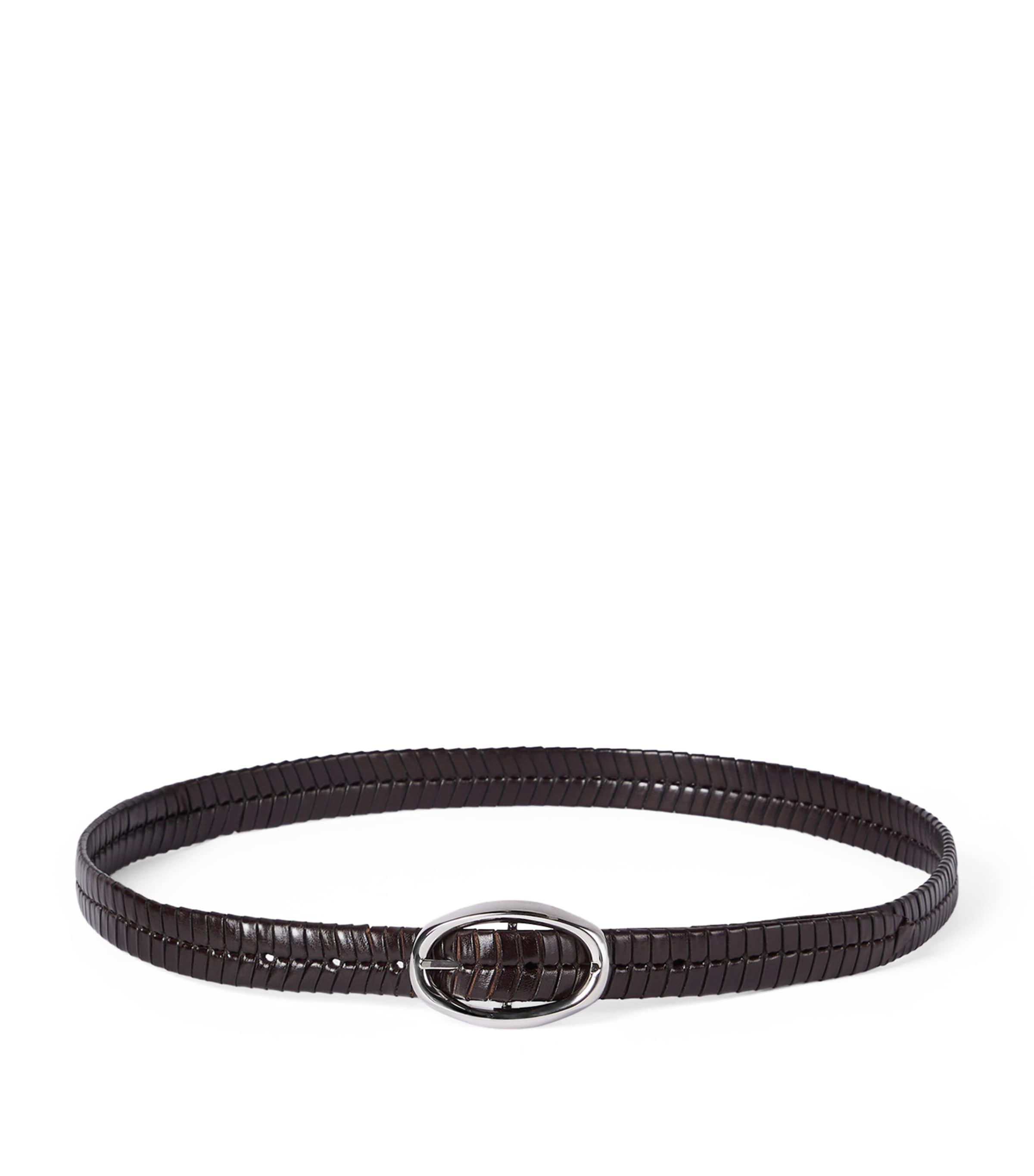 Brunello Cucinelli Leather Woven Belt by BRUNELLO CUCINELLI