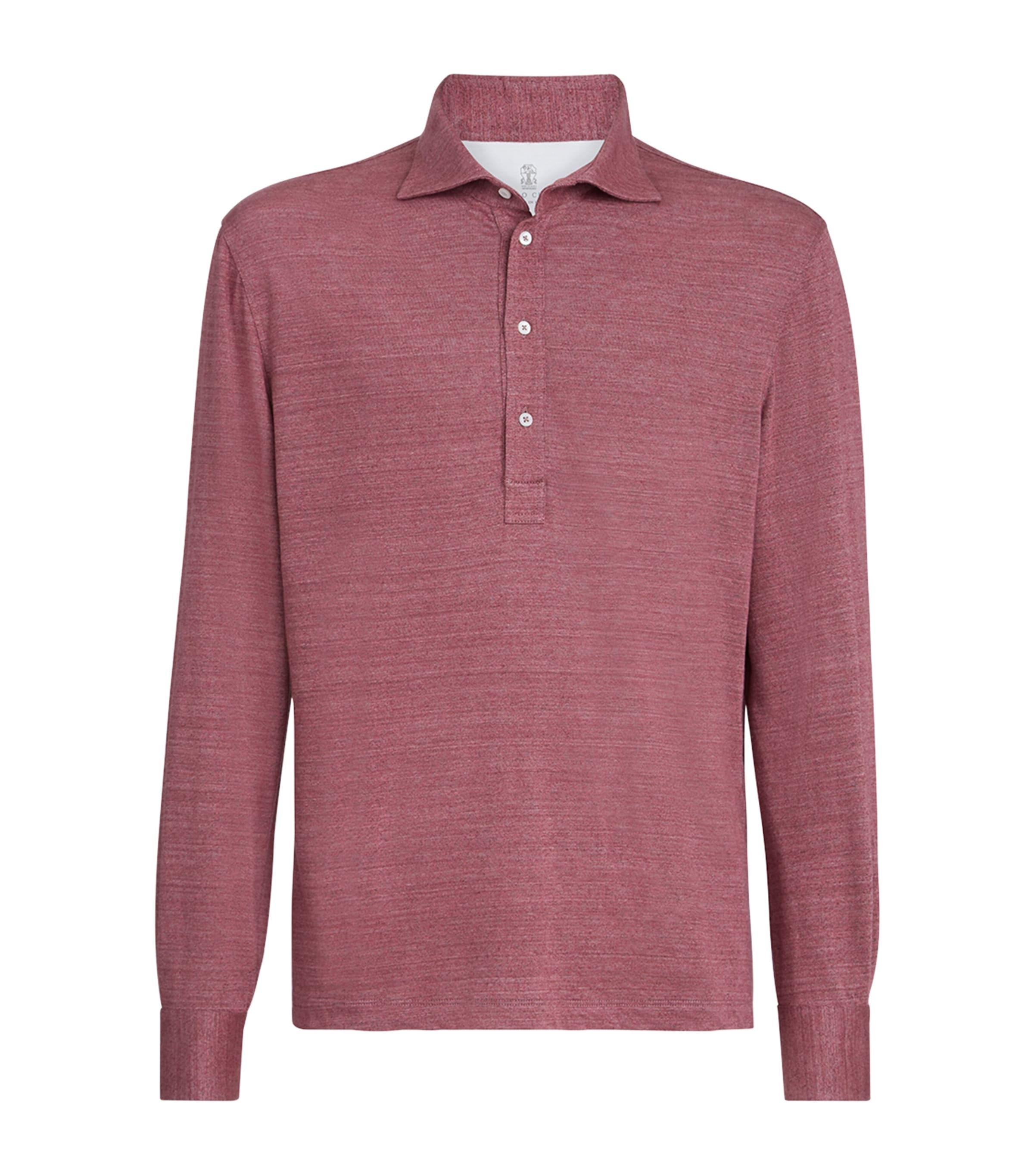 Brunello Cucinelli Linen-Cotton Jersey Polo Shirt by BRUNELLO CUCINELLI