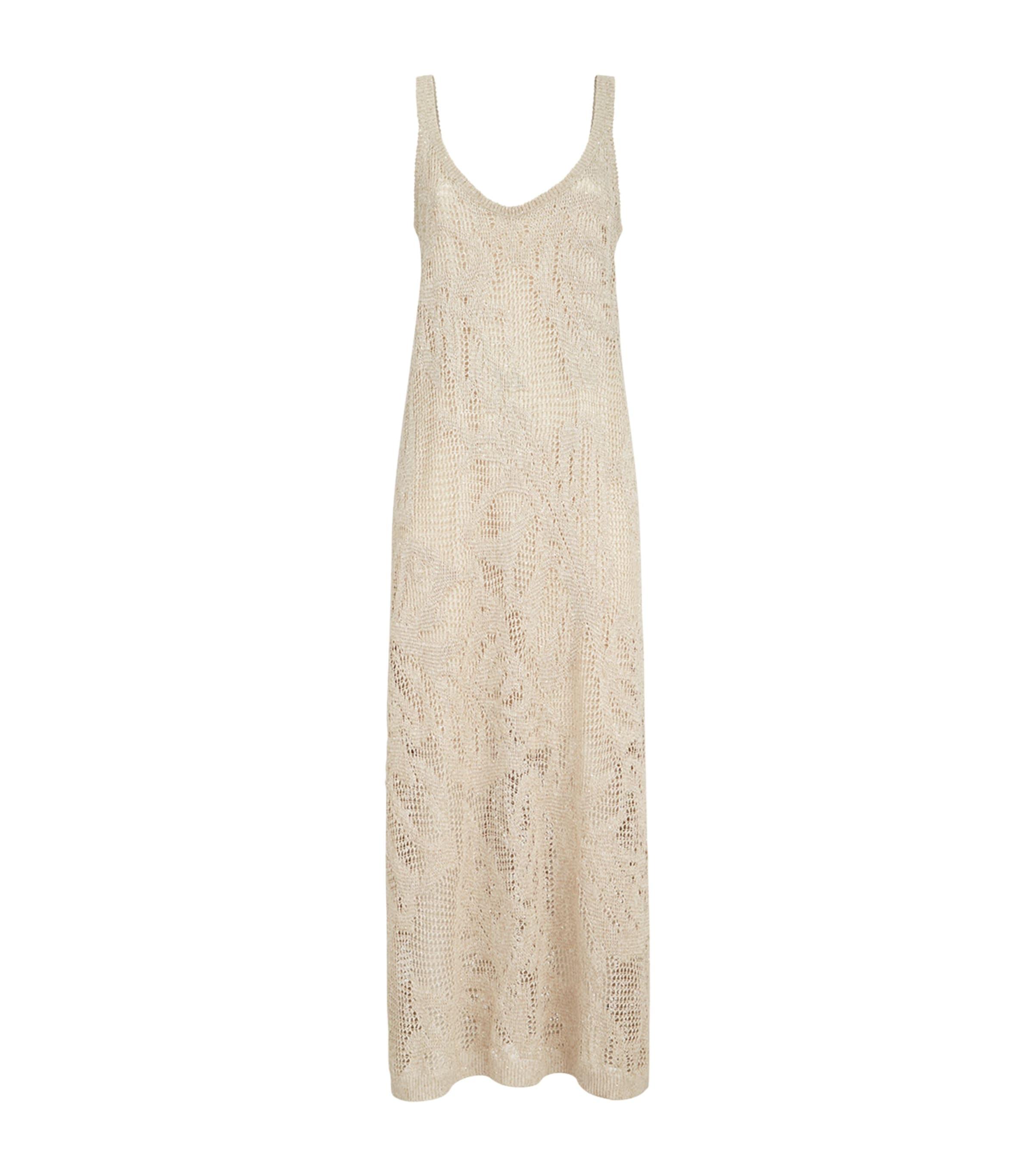 Brunello Cucinelli Linen-Cotton Midi Dress by BRUNELLO CUCINELLI