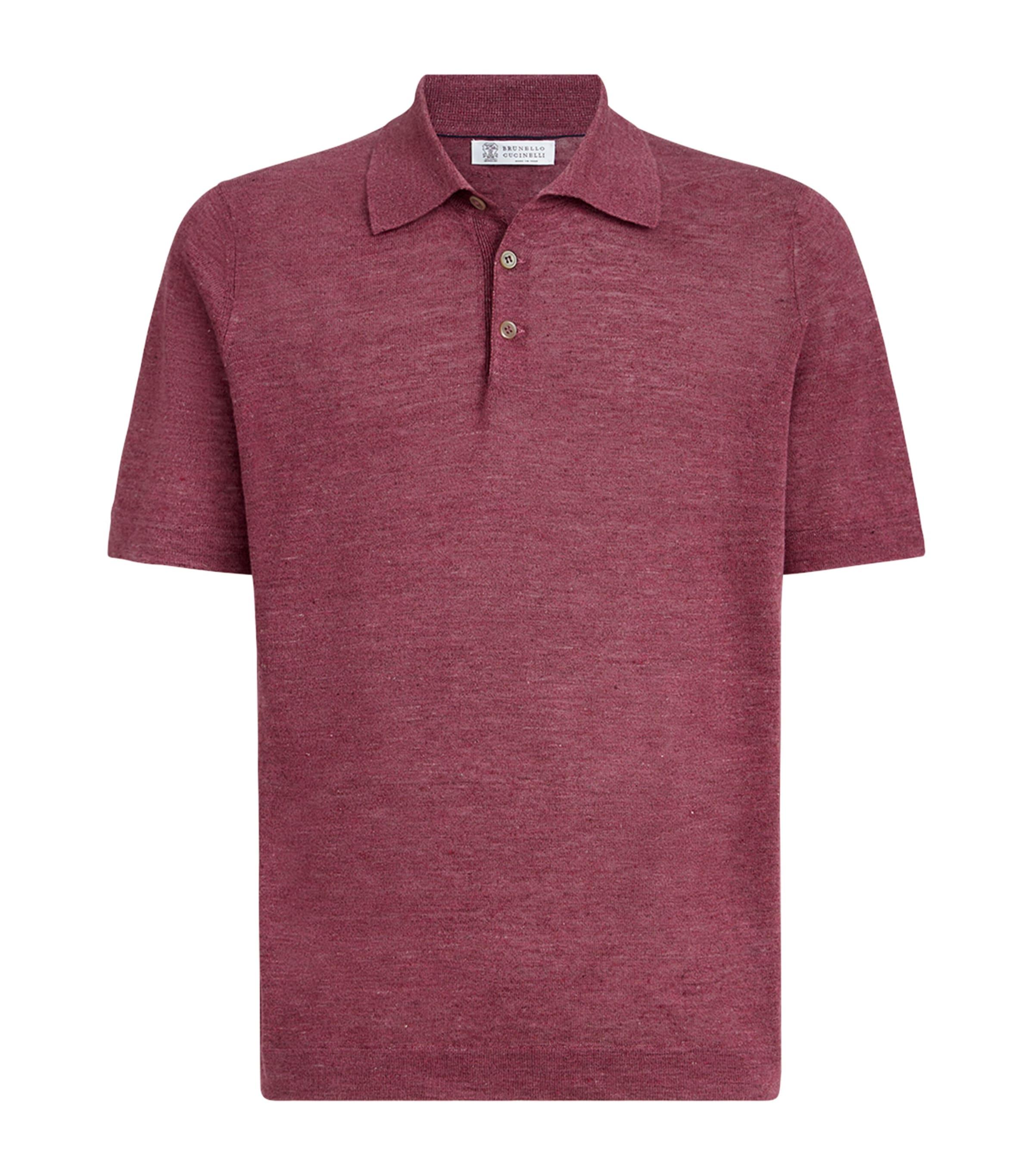Brunello Cucinelli Linen-Cotton Polo Sweater by BRUNELLO CUCINELLI